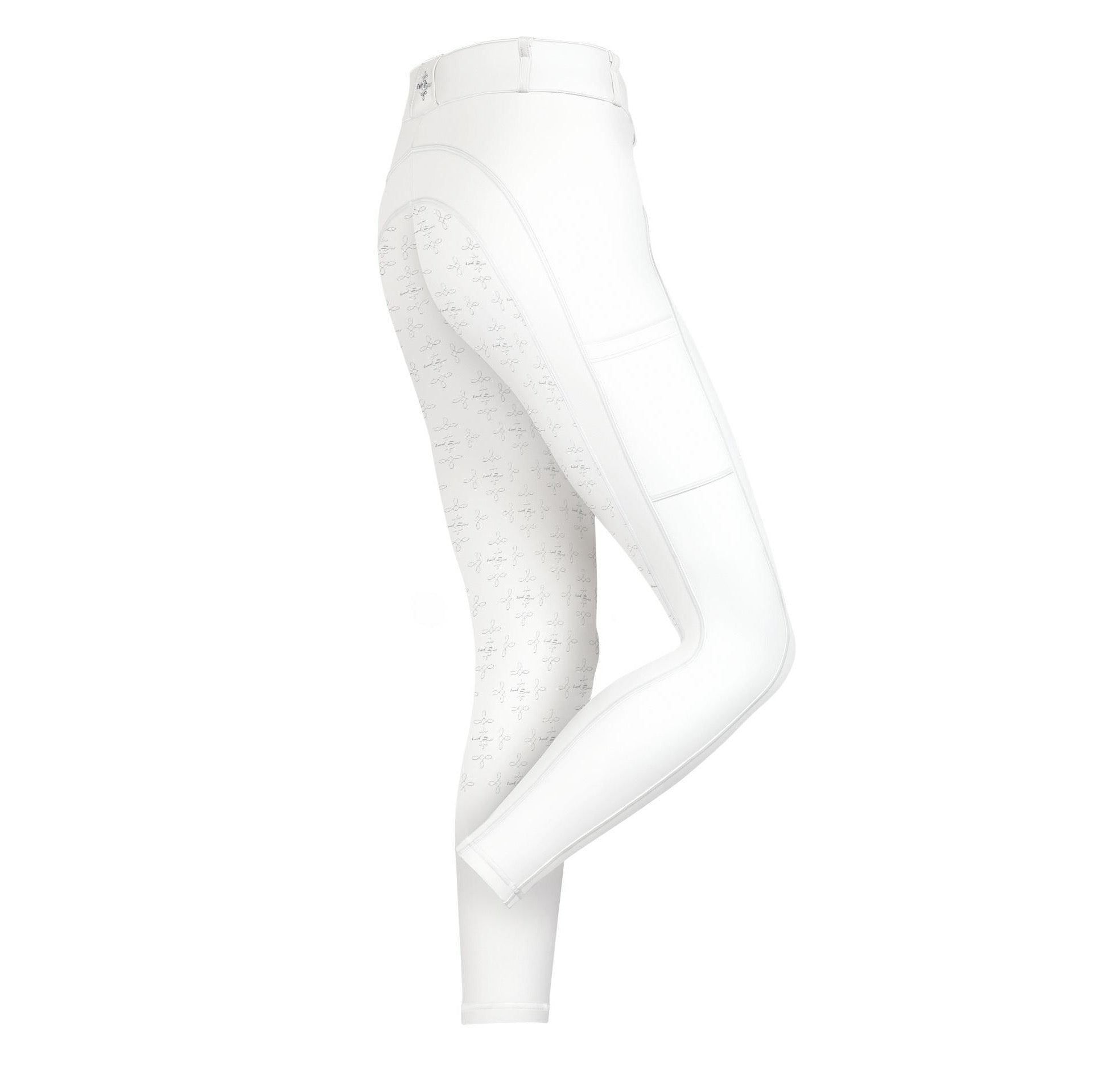 Fair Play ARMIDA Full Grip, High Rise Breeches, White
