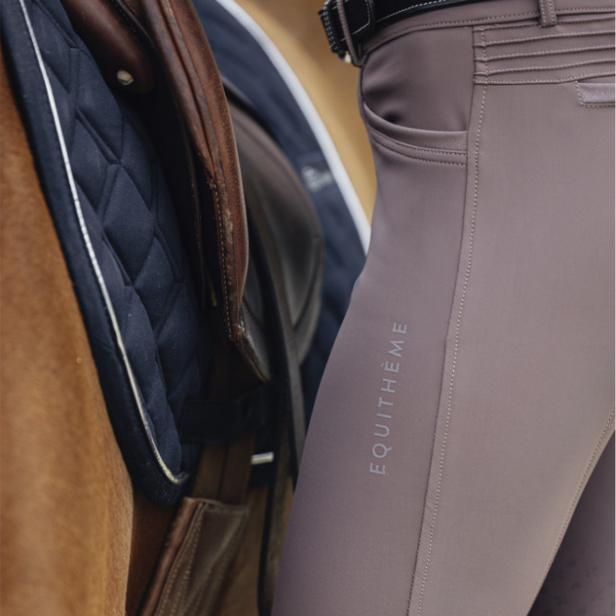 Equithème Jessie Ladies Knee Grip Breeches, Taupe