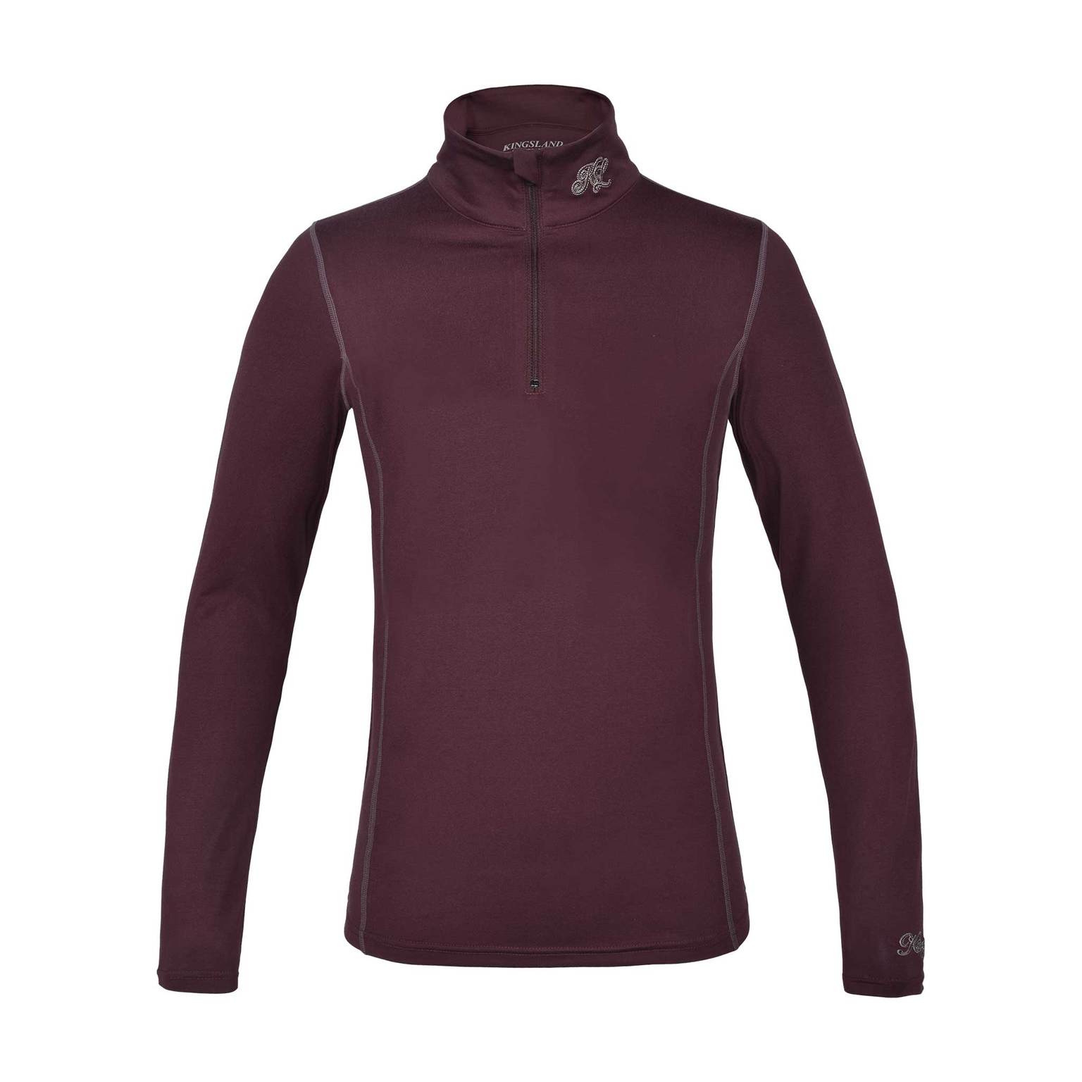 Kingsland Iara Girls 1/2 Zip Training Shirt, Red Port Royal