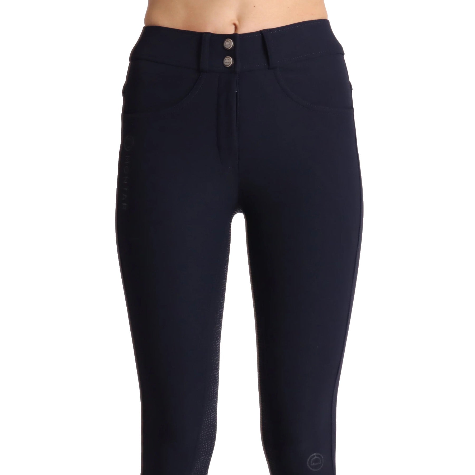 Montar Megan Yati High Rise Full Grip Breeches V2, Dark Navy