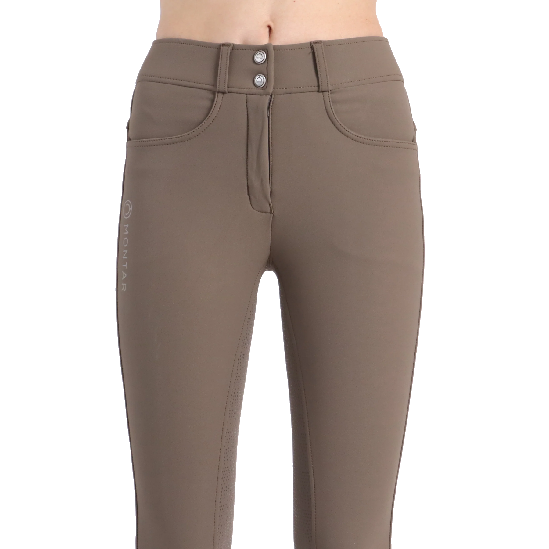 Montar Megan Yati Ladies High Rise Full Grip Breeches, Mud