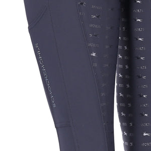 Schockemohle Noelle Ladies Full Grip Breeches, Dark Blue