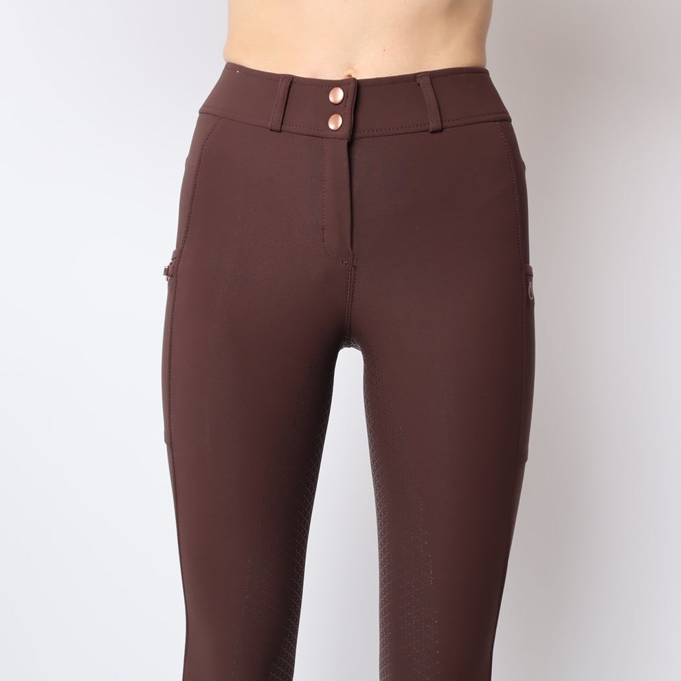Montar Holly Yati Full Grip Mid Rise Breeches, Brown