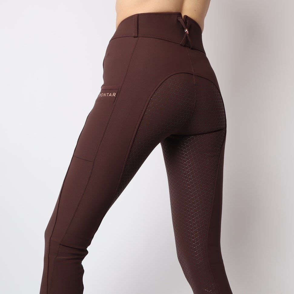 Montar Holly Yati Full Grip Mid Rise Breeches, Brown