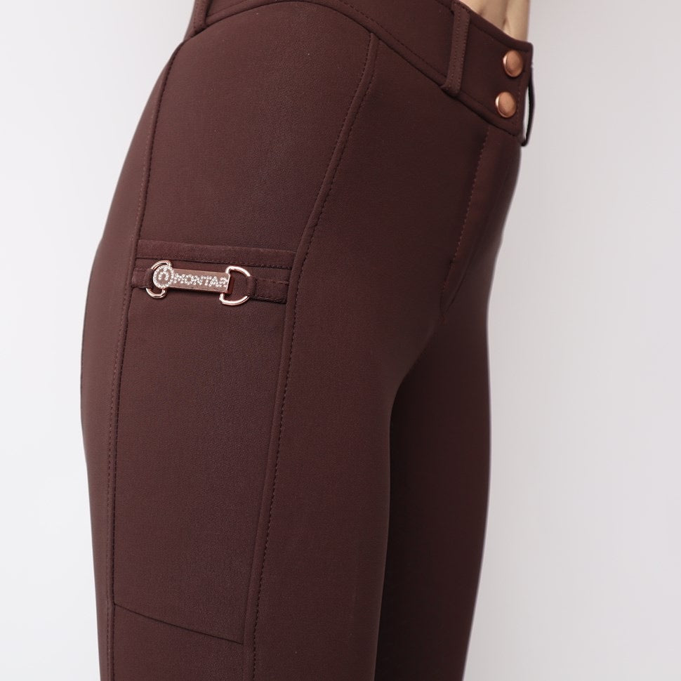 Montar Holly Yati Full Grip Mid Rise Breeches, Brown