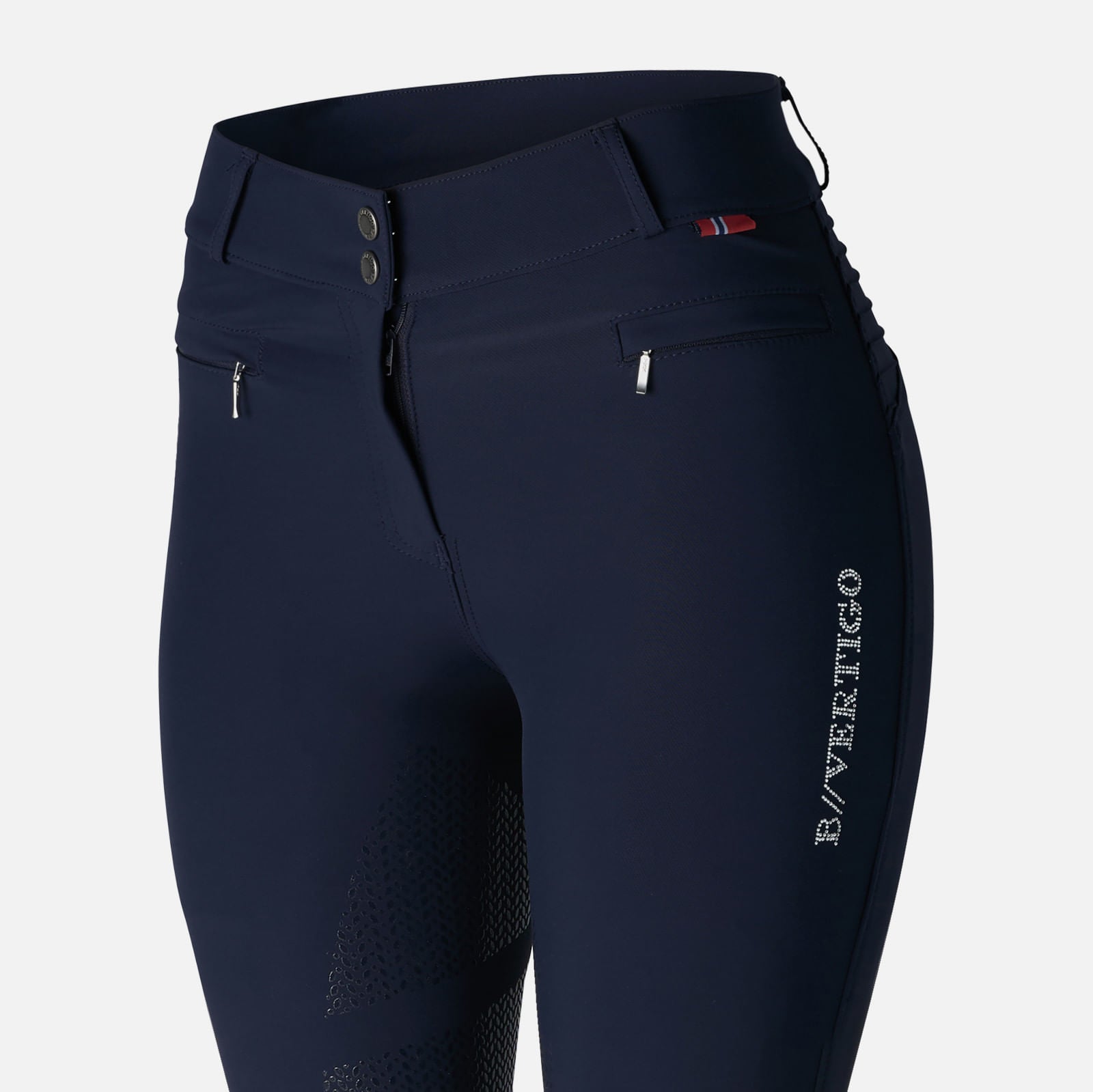 B Vertigo DREA Silicone Full Seat High Rise Breeches, Navy
