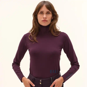 Dada Sport Consul Ladies Funnel Collar Long Sleeve T-Shirt, Dark Muscat