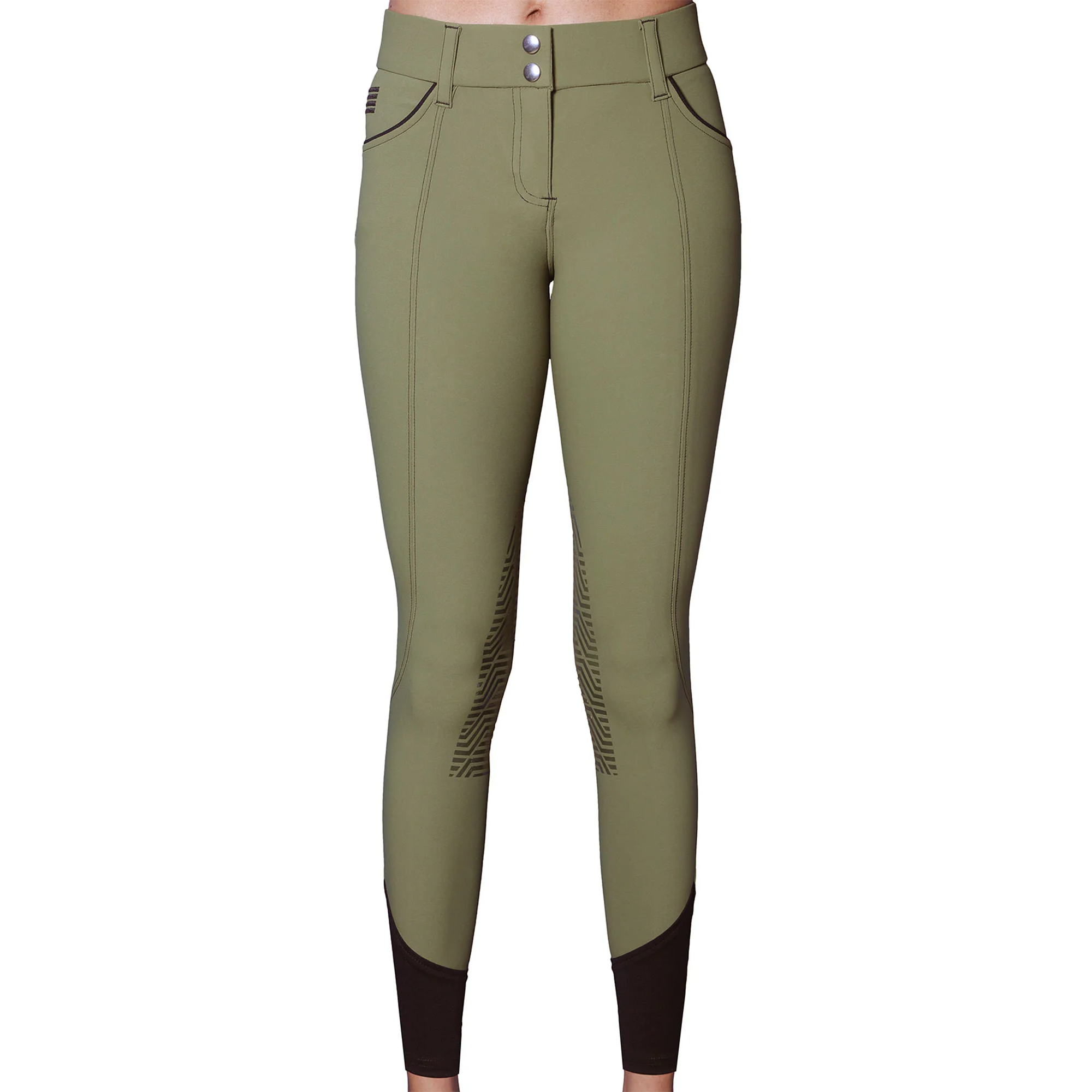 Ghodho Aubrie Pro Meryl Ladies Knee Patch Breeches, Olive
