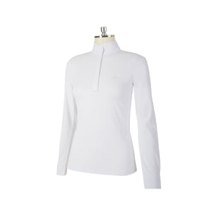 Animo Italia Bolla Women's Long Sleeve Polo, White