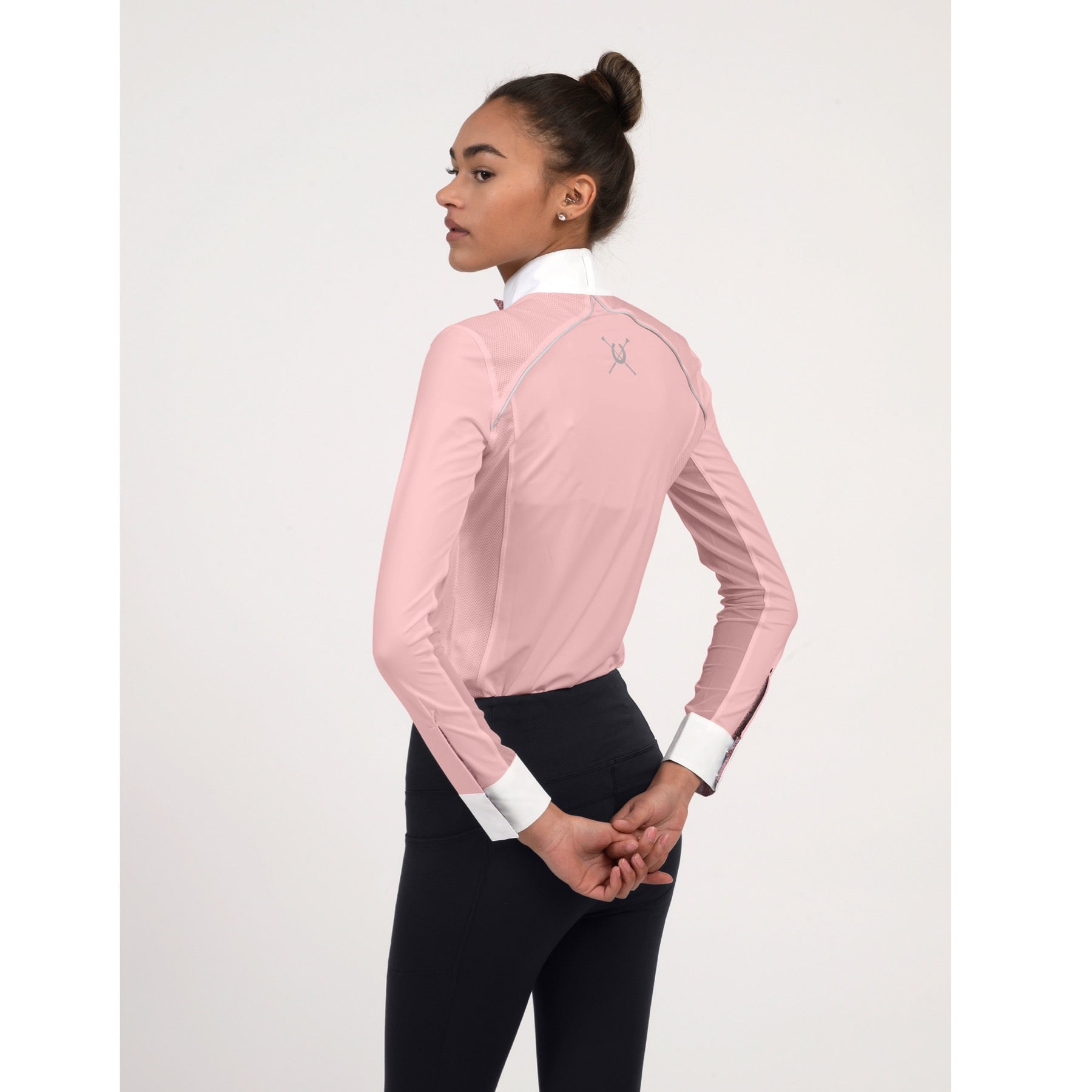 Chestnut Bay Sky Cool Liberty Ladies Show Shirt, Blush