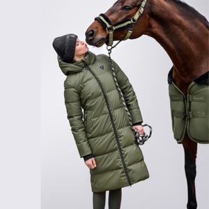 Cavallo CavalReza Ladies Long Winter Coat, Green