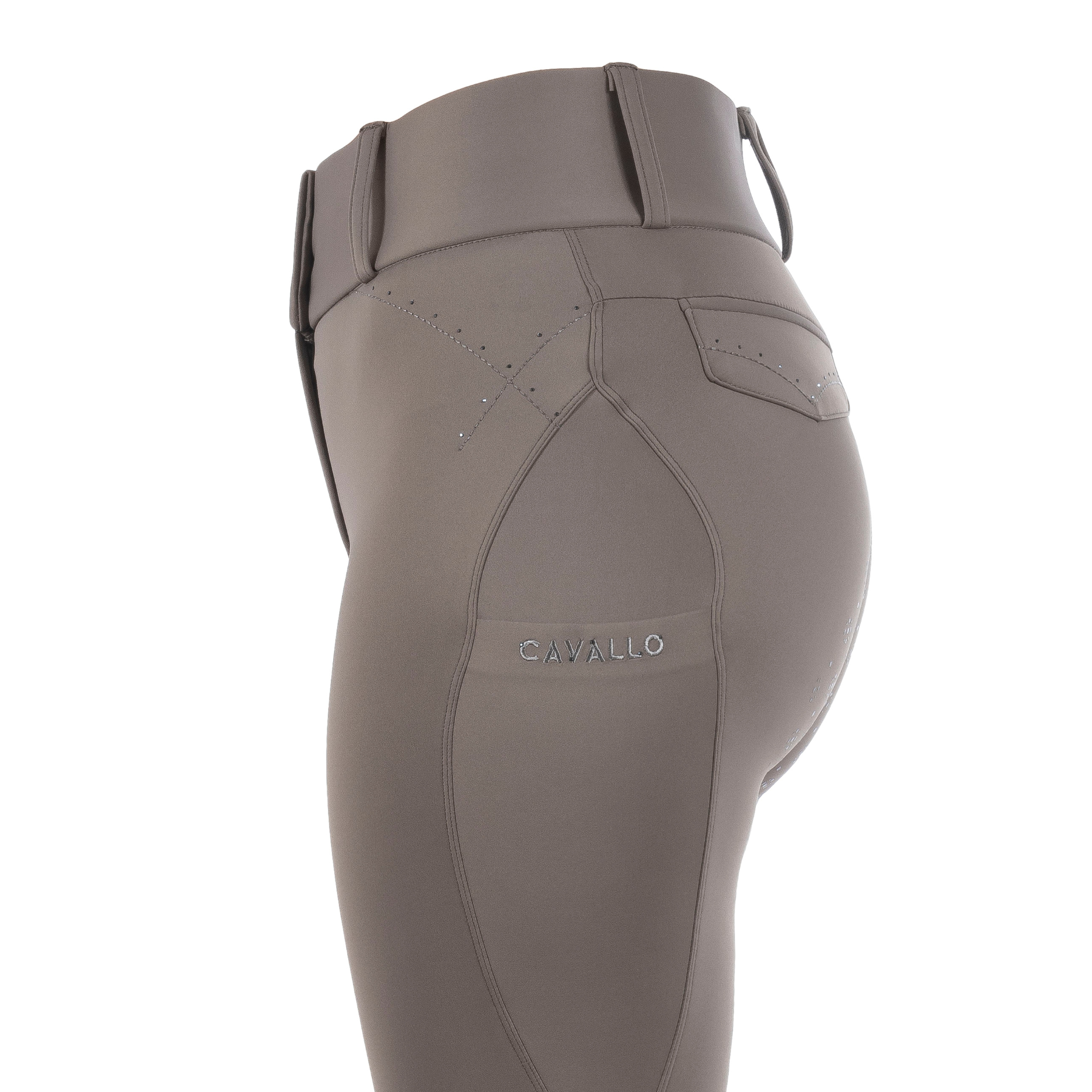 Cavallo CavalCANDERA Ladies High Rise Full Grip Breeches, Mud Taupe