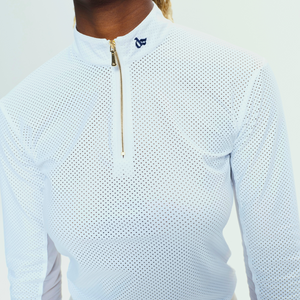 Dada Sport Pablito Perforated Ladies Long Sleeve Training Shirt, White