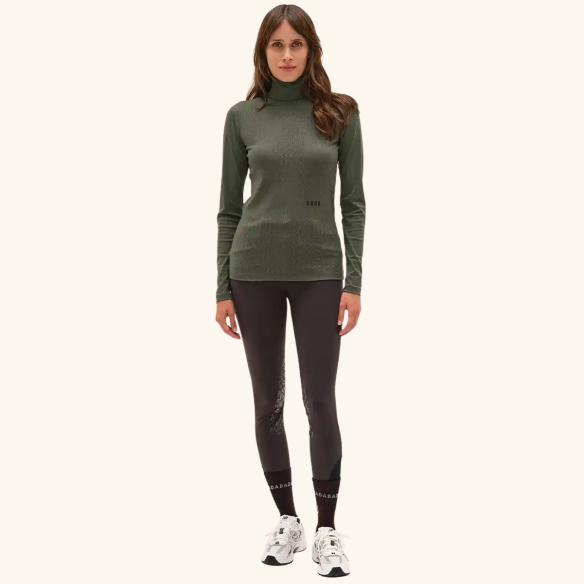 Dada Sport Calder Ladies Long Sleeve Riding T-Shirt, Green