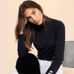 Dada Sport Consul Ladies Funnel Collar Long Sleeve T-Shirt, Navy
