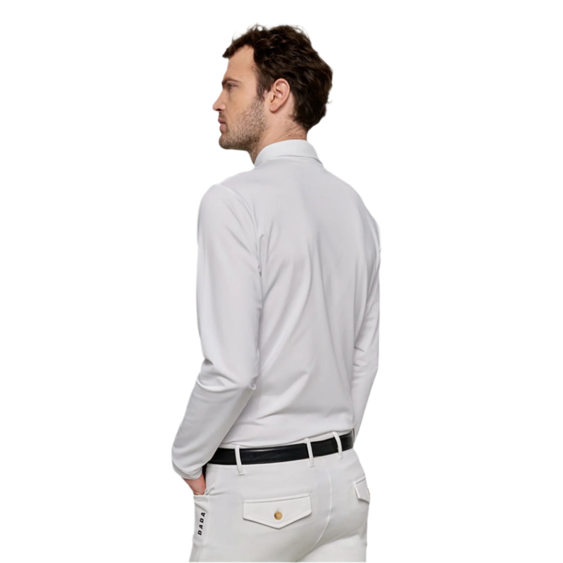Dada Sport Vitali NEW Men's Long Sleeve Show Shirt, White