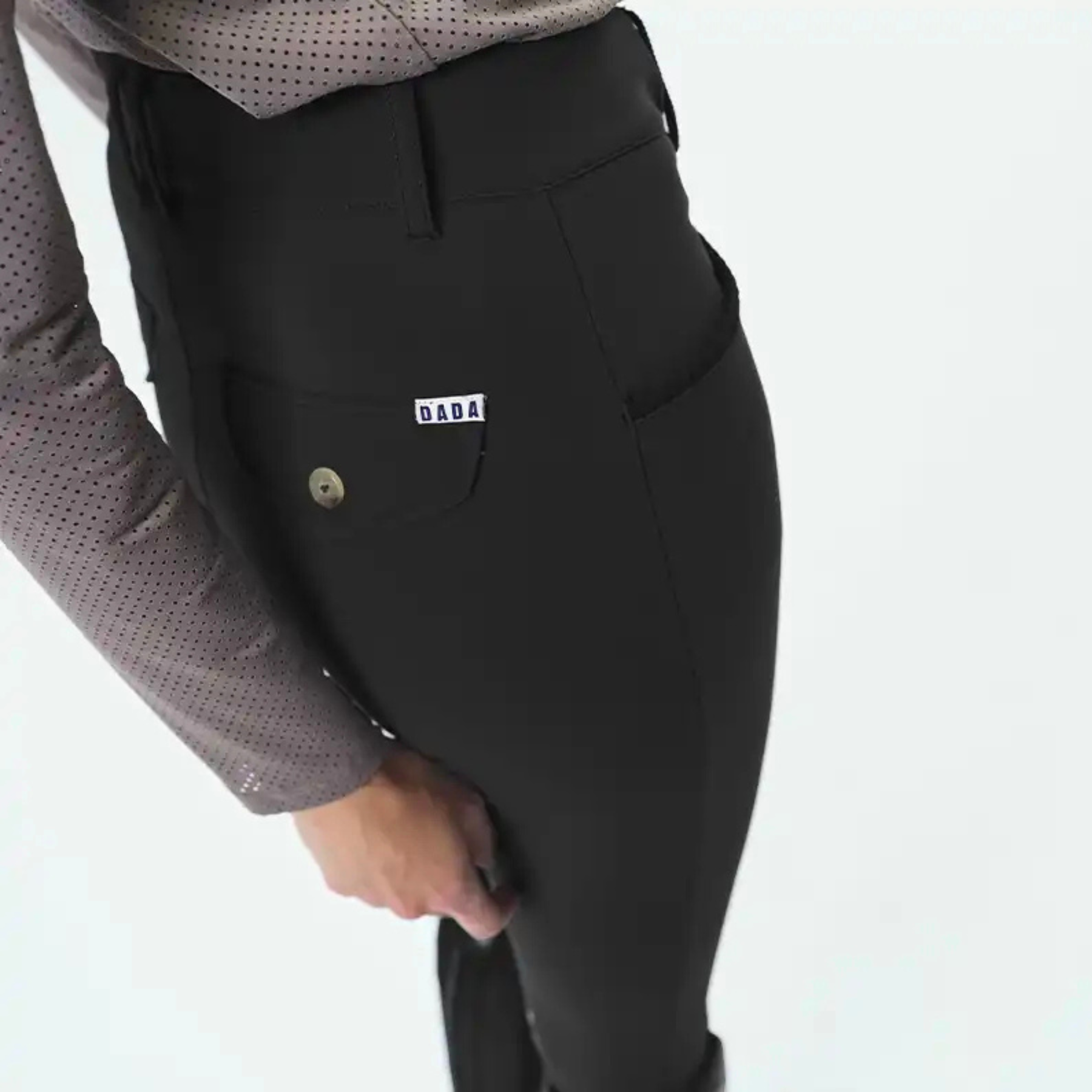 Dada Sport Giovani Grip Knee Grip Breeches, Black