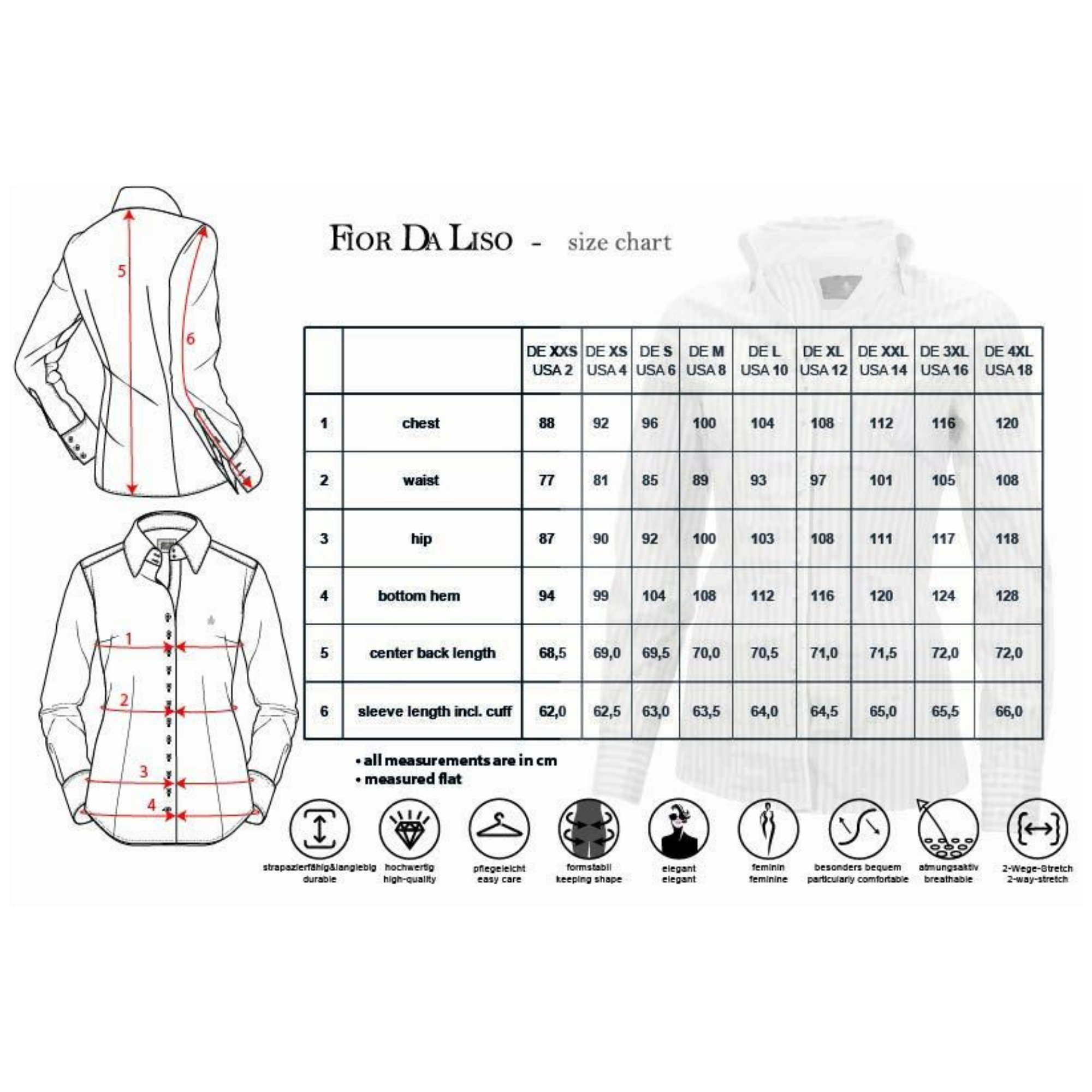 Fior da Liso Ladies Blouse Sara London B