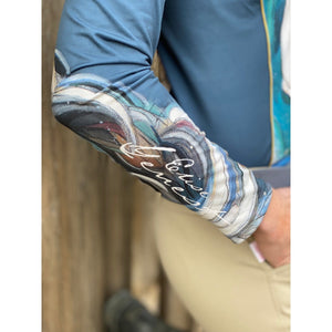 Arista Equestrian Ladies Elise Genest Quarter Zip Color My World Long Sleeve Training Shirt, Multi-color