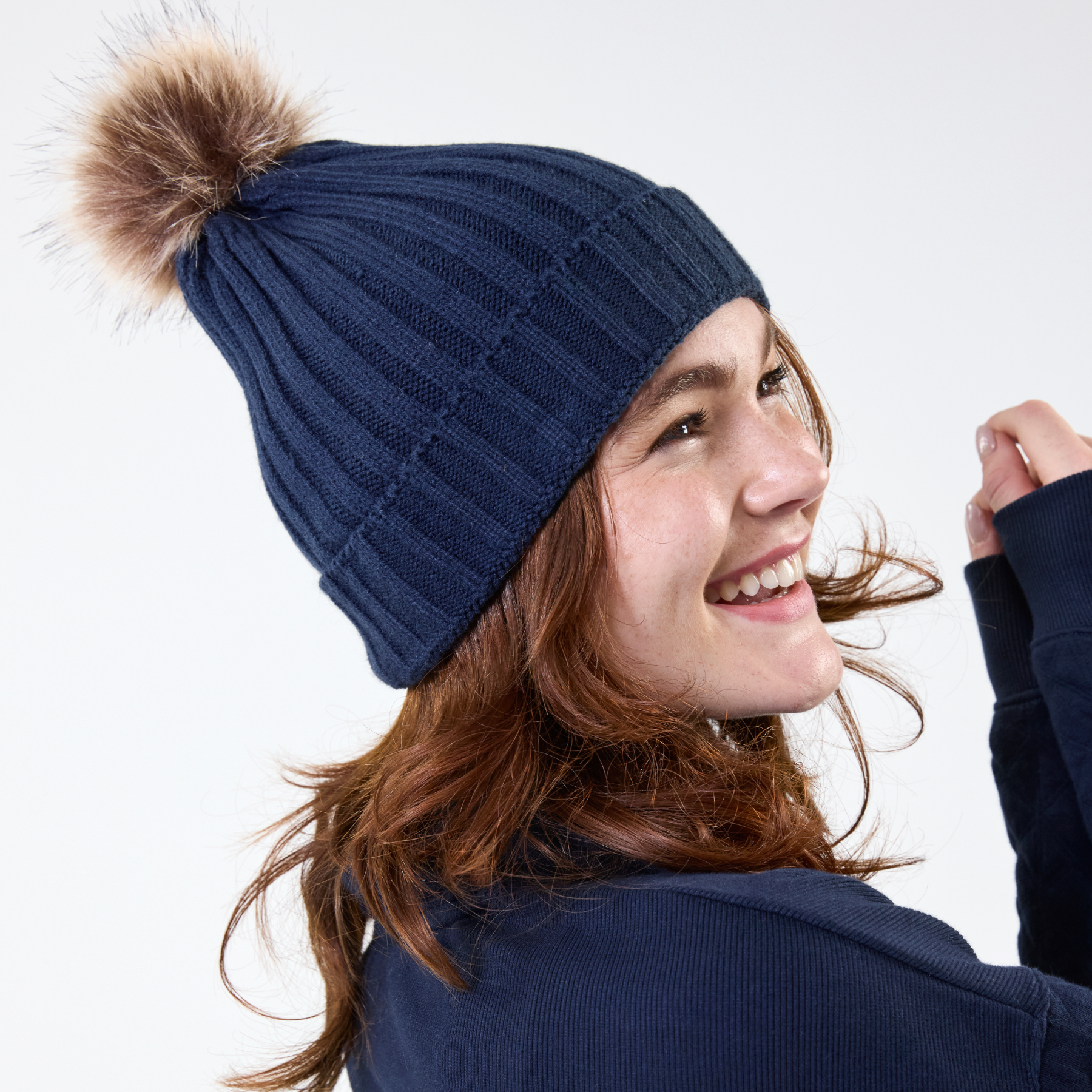 Horseware Aura Knitted Hat, Navy