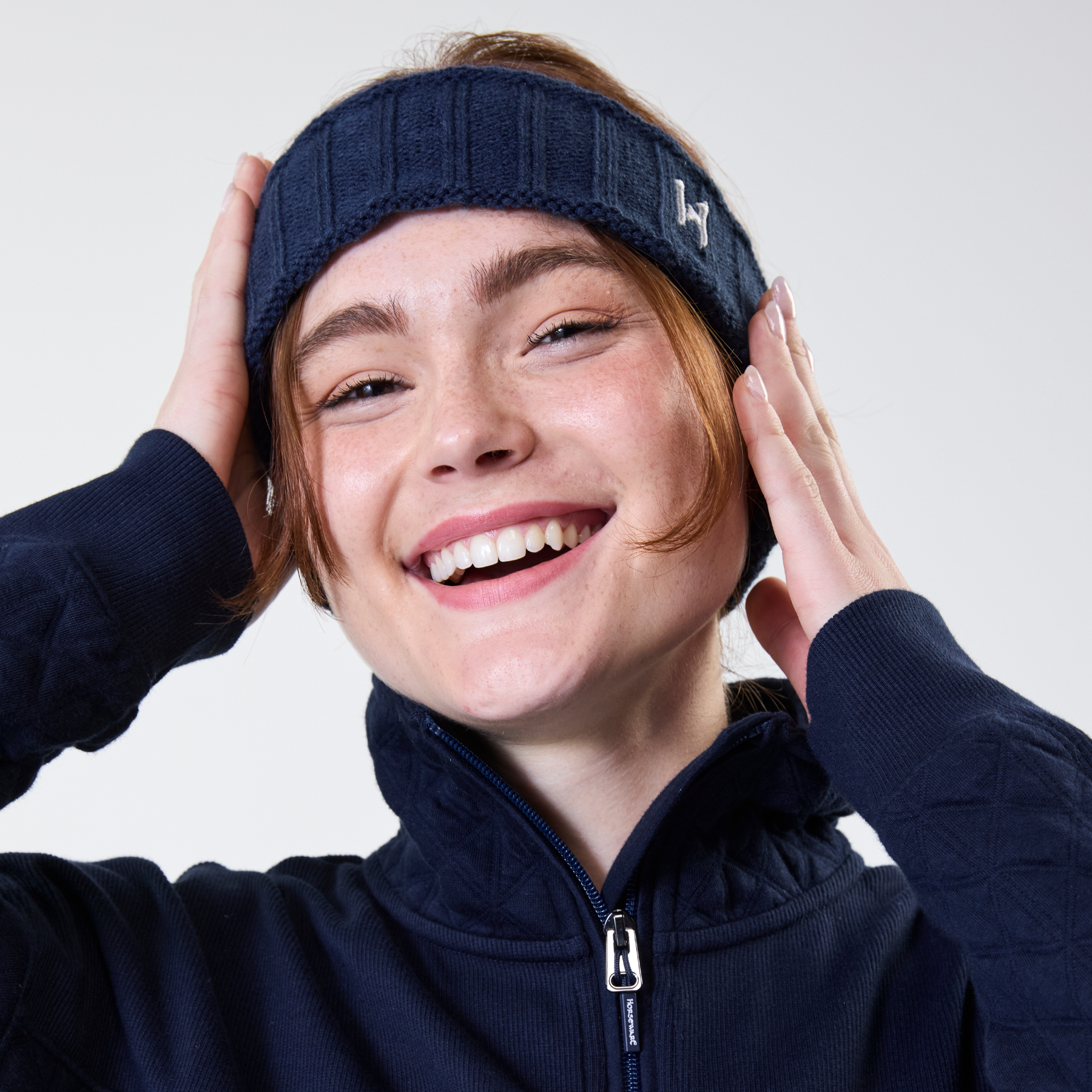 Horseware Swift Knitted Headband, Navy