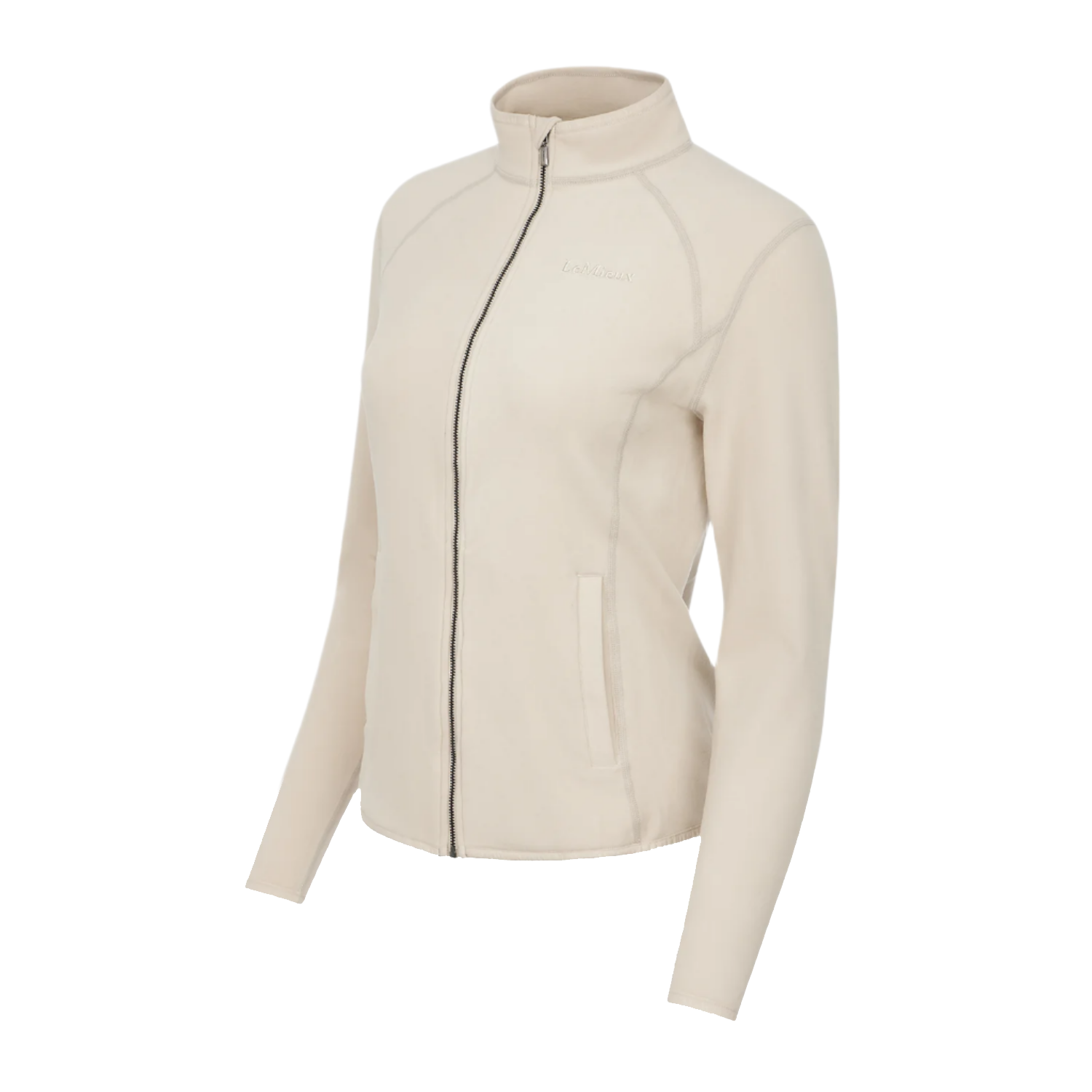 LeMieux Faye Ladies Long Sleeve Full Zip Sweatshirt, Stone