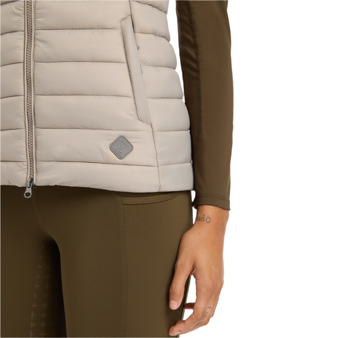 LeMieux Tilly Ladies Hooded Puffer Vest, Ash