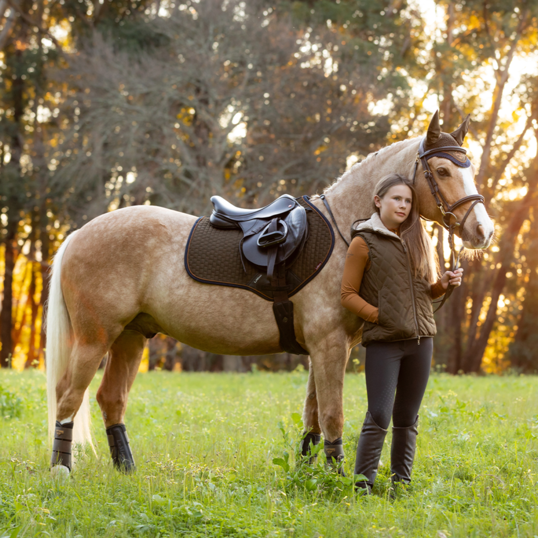 LeMieux Eloise Young Rider Reversible Winter Vest, Alpine