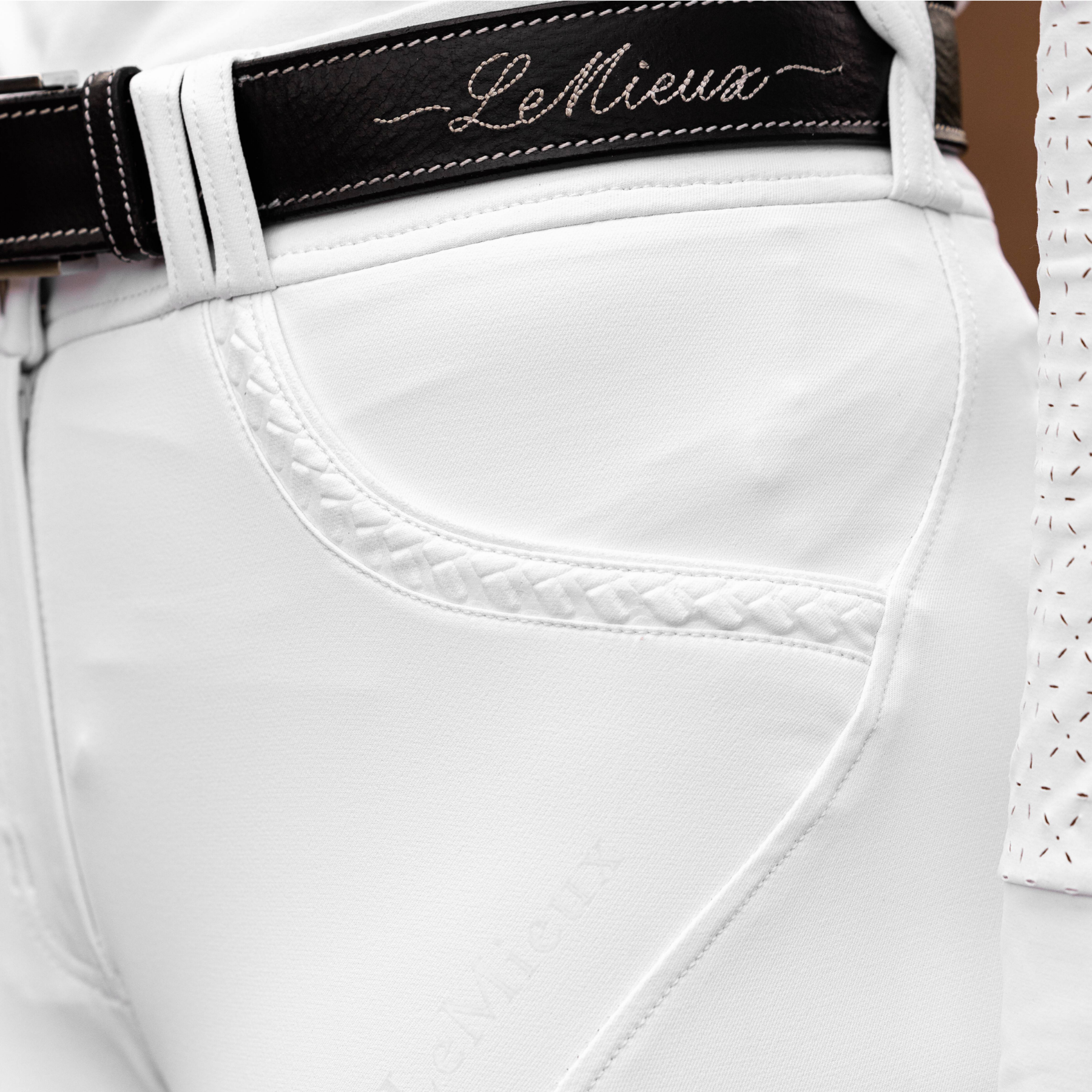 LeMieux Amara II Ladies Knee Grip Breeches, White