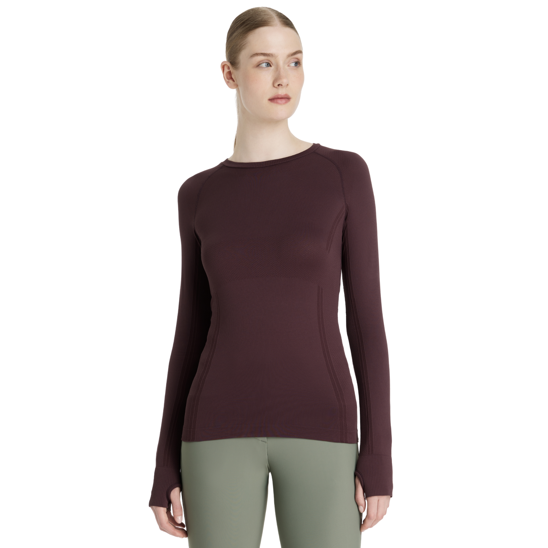 LeMieux Britney Seamless Long Sleeve Training Shirt, Damson