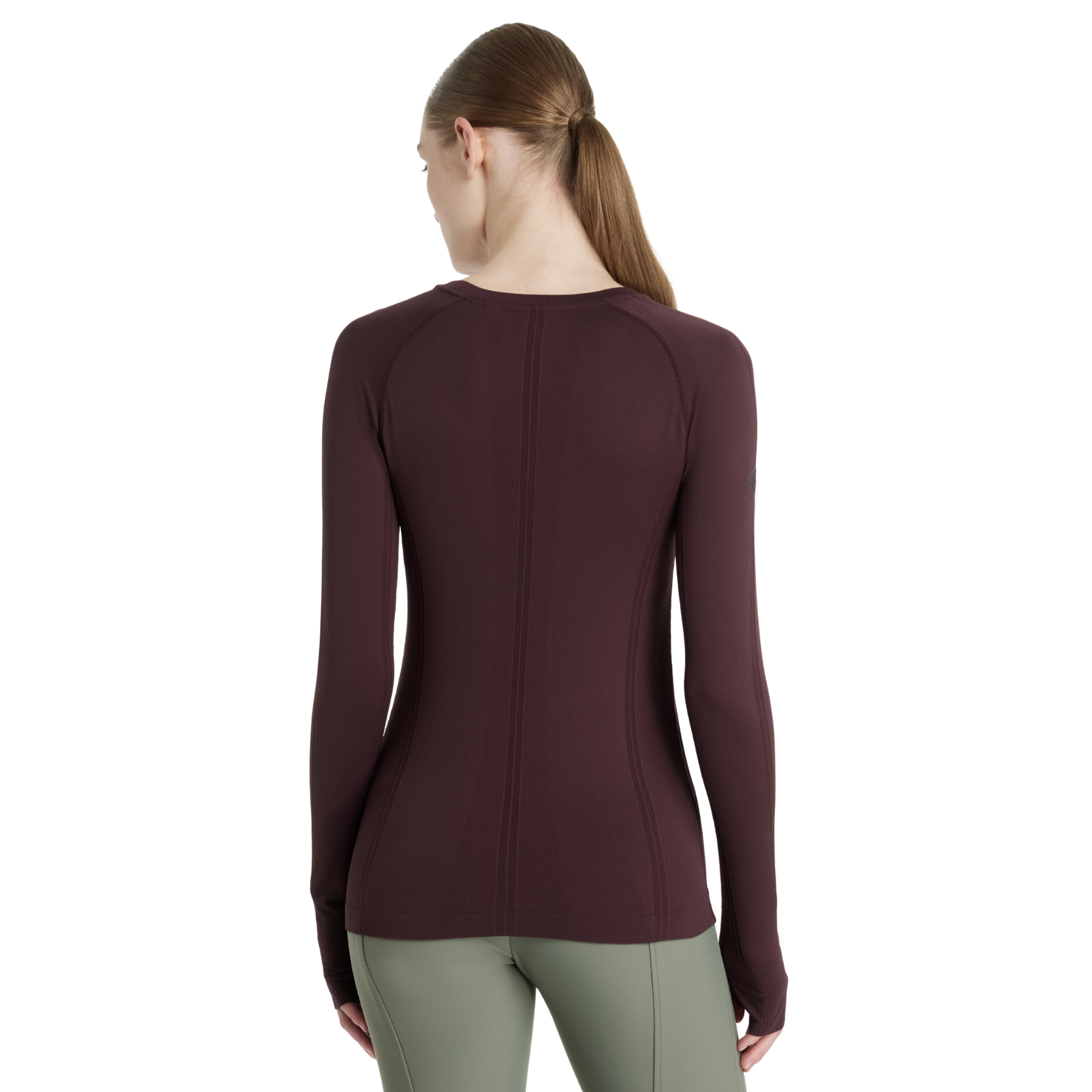 LeMieux Britney Seamless Long Sleeve Training Shirt, Damson