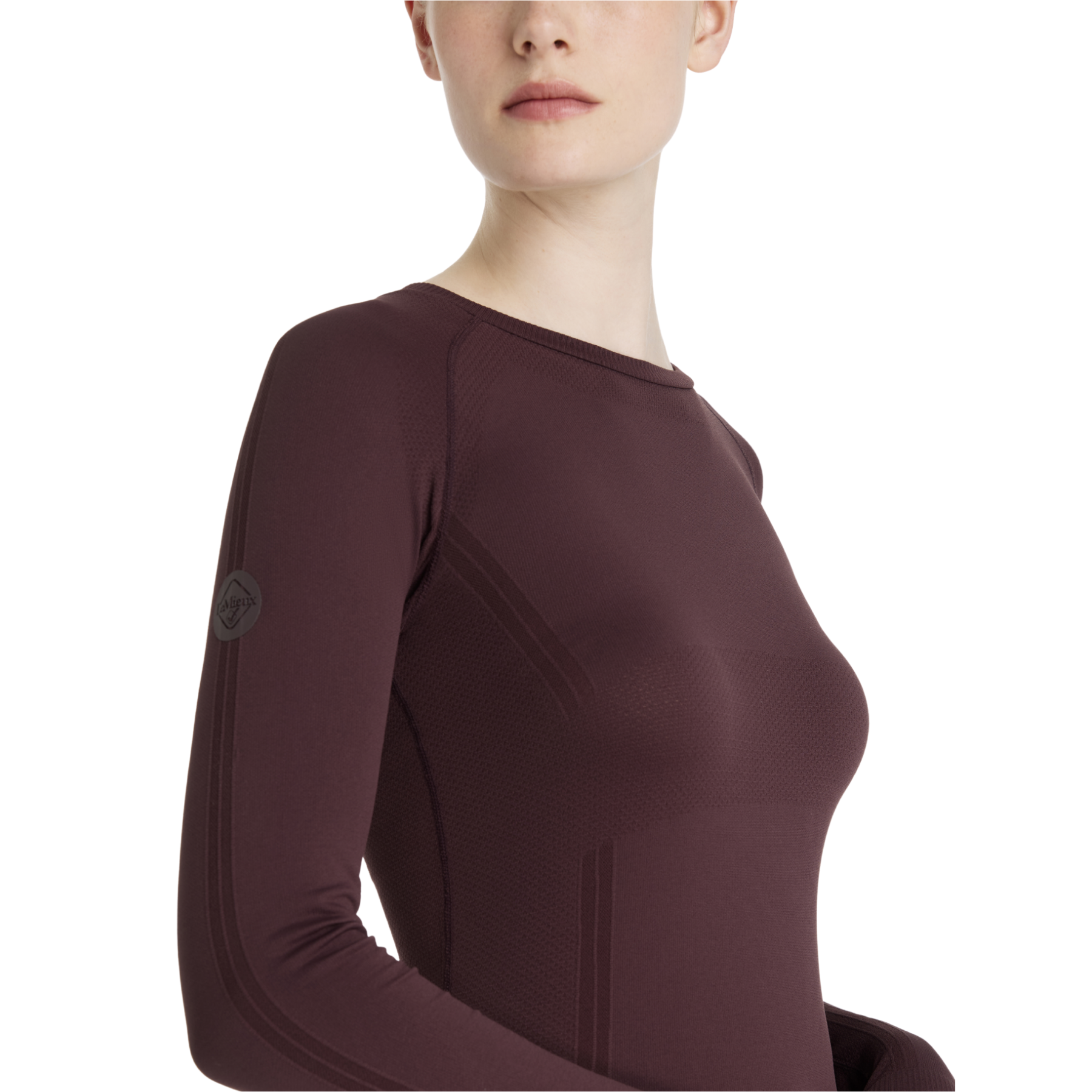 LeMieux Britney Seamless Long Sleeve Training Shirt, Damson