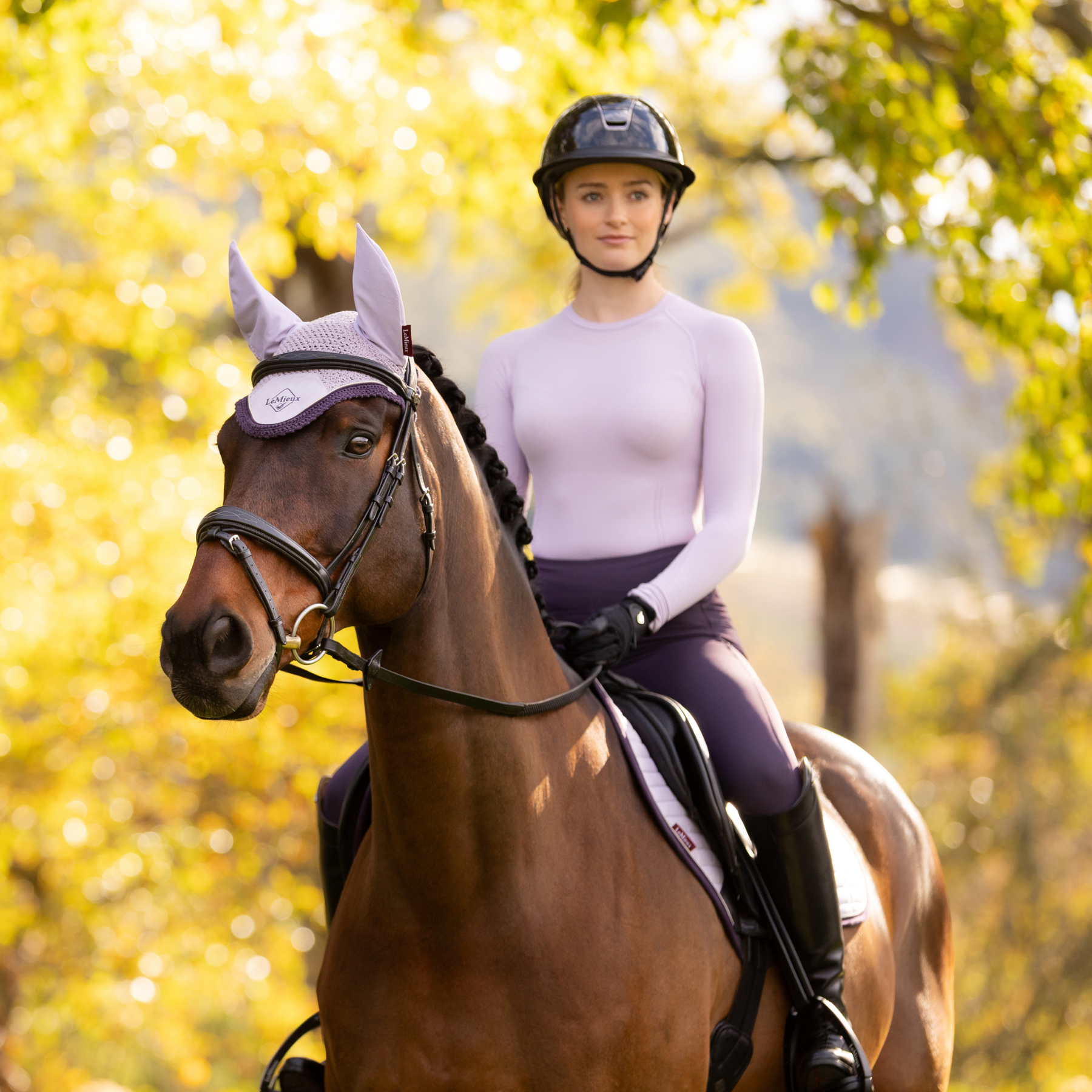 LeMieux Britney Seamless Long Sleeve Training Shirt, Lilac