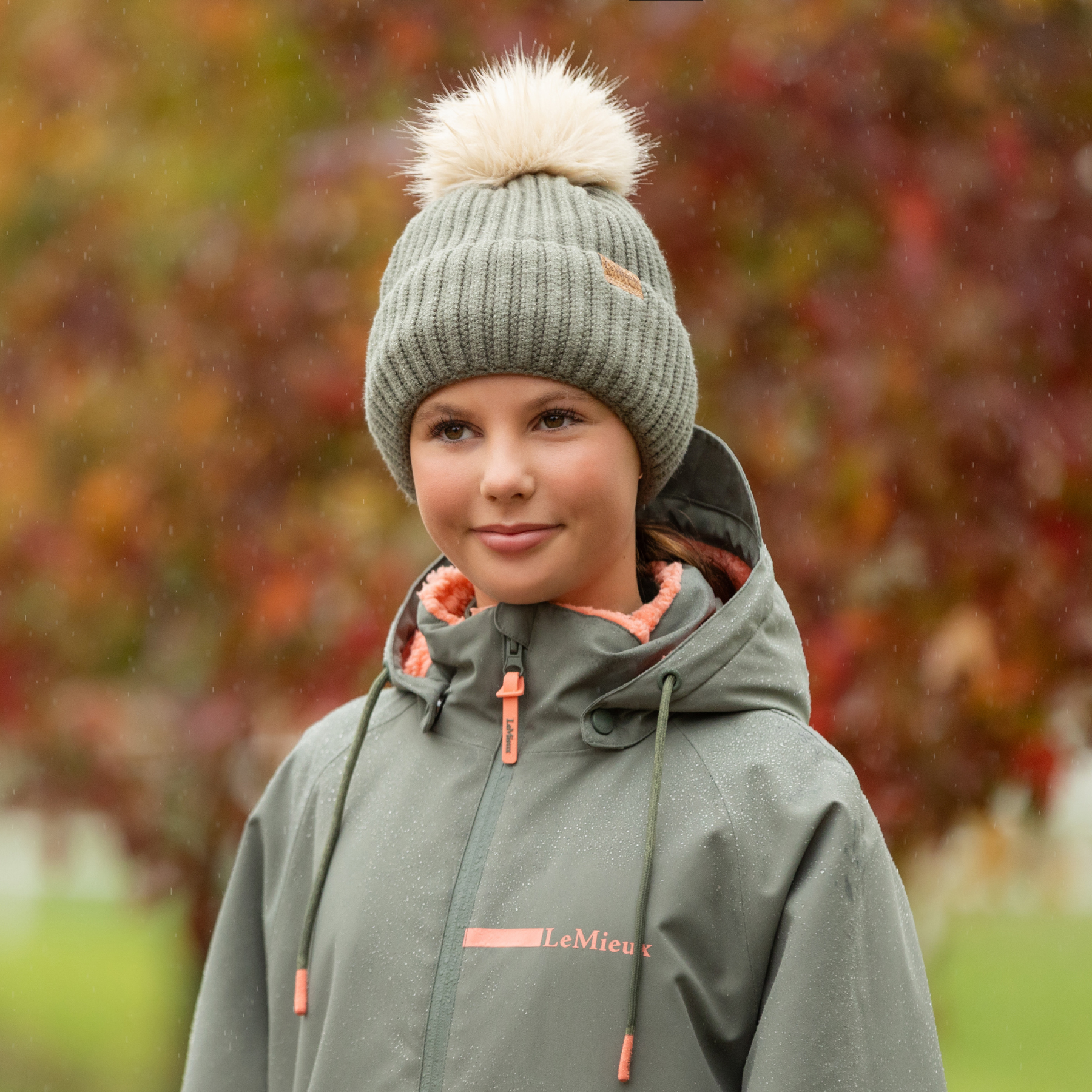 LeMieux Clara Rib Beanie, Rosemary