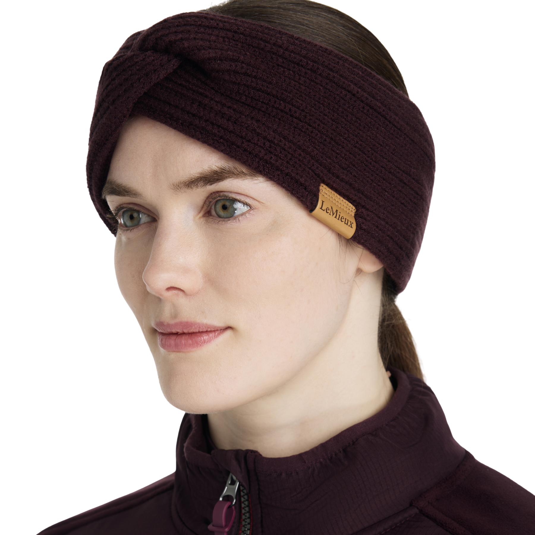 LeMieux Clara Rib Knot Headband, Damson