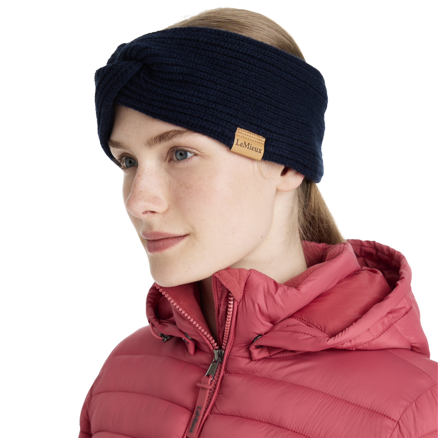 LeMieux Clara Rib Knot Headband, Navy