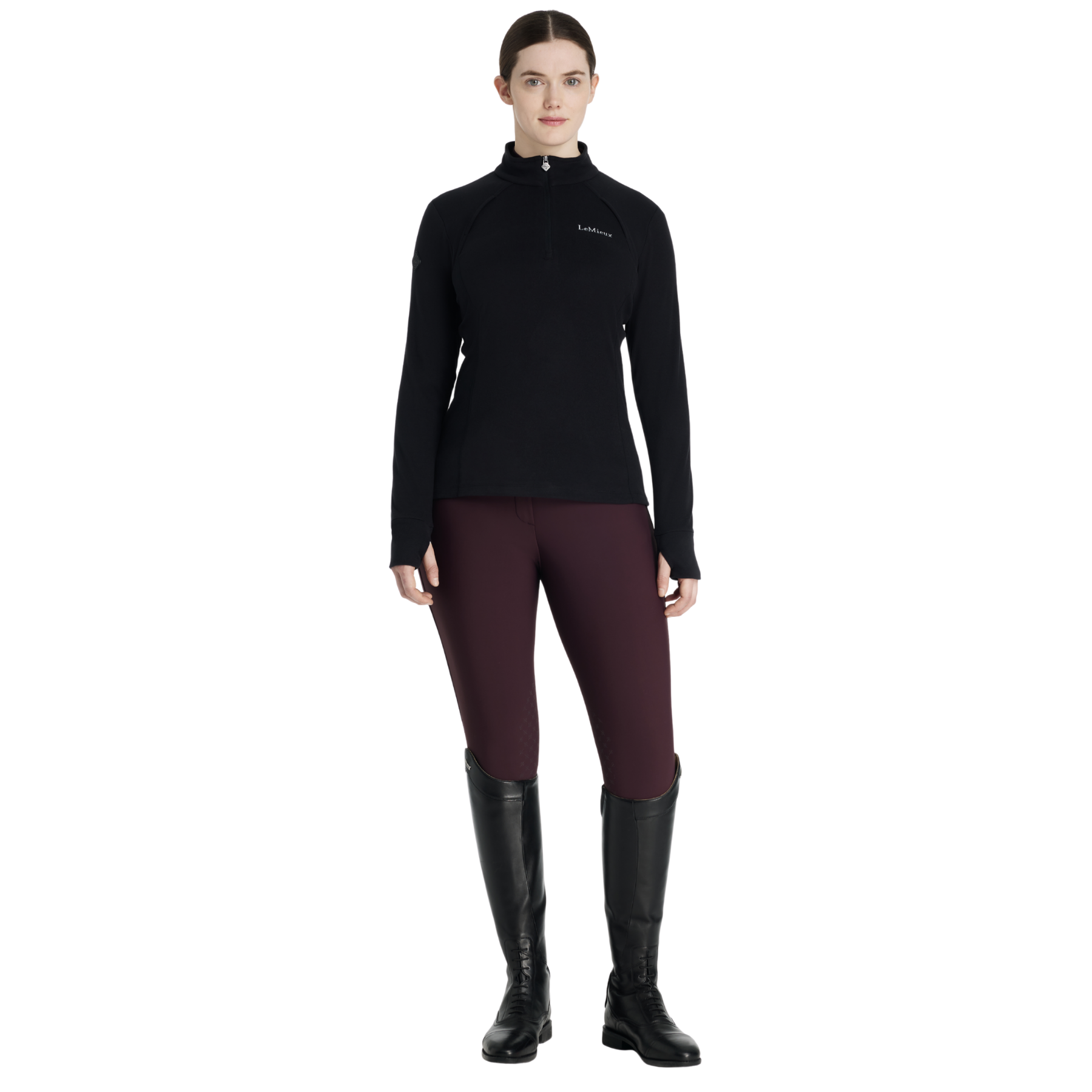 LeMieux Frances Ladies Quarter Zip Fleece, Black