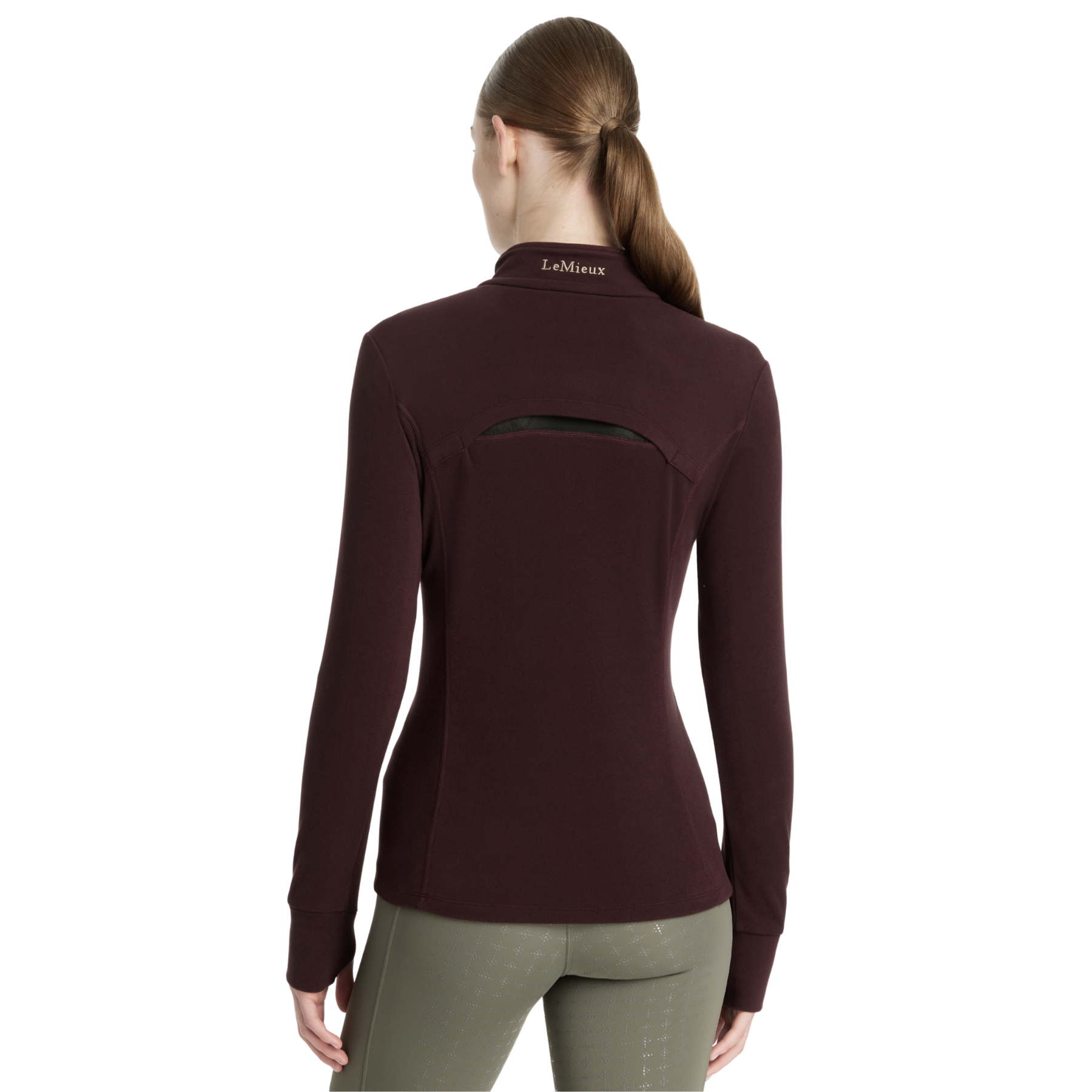 LeMieux Frances Ladies Quarter Zip Fleece, Damson