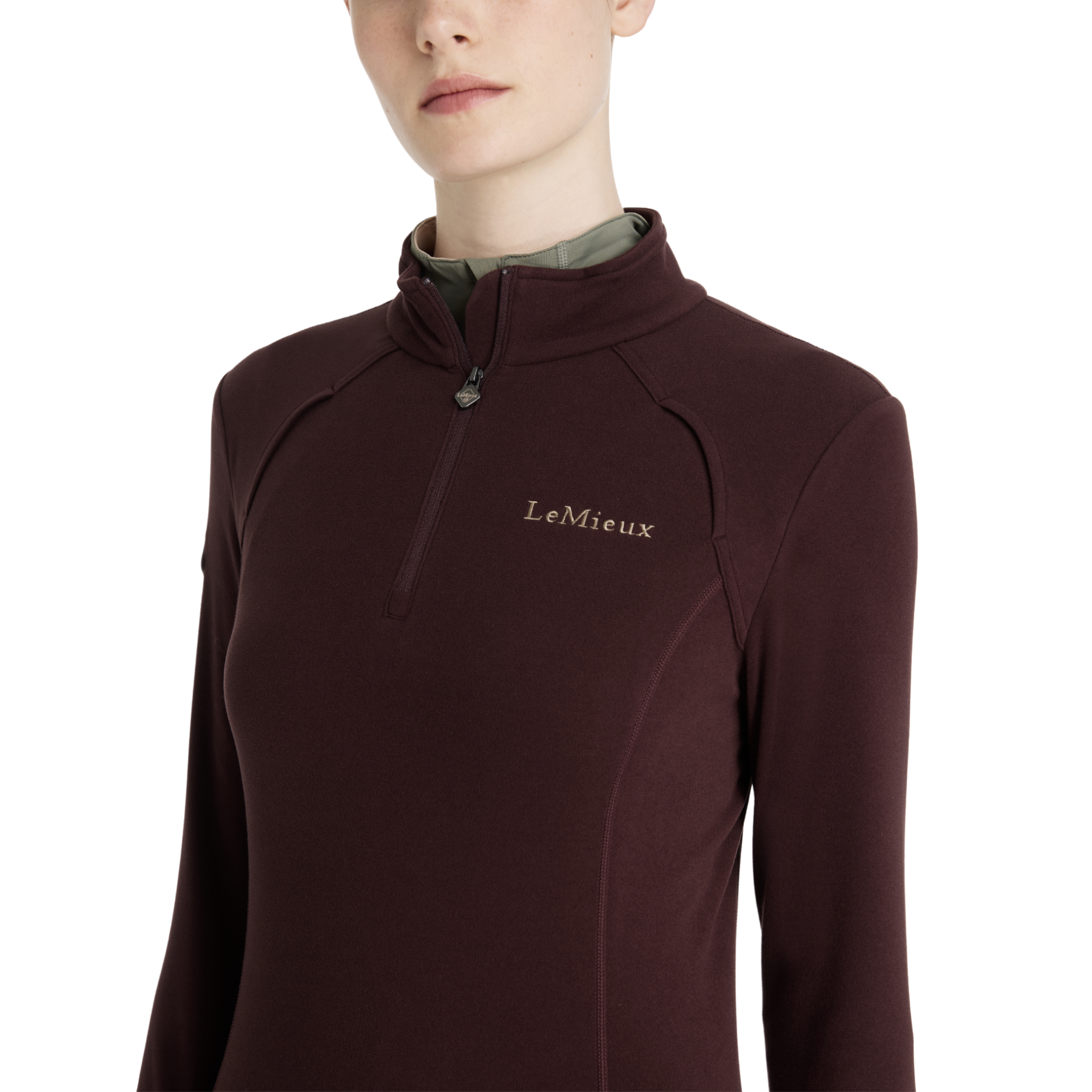 LeMieux Frances Ladies Quarter Zip Fleece, Damson
