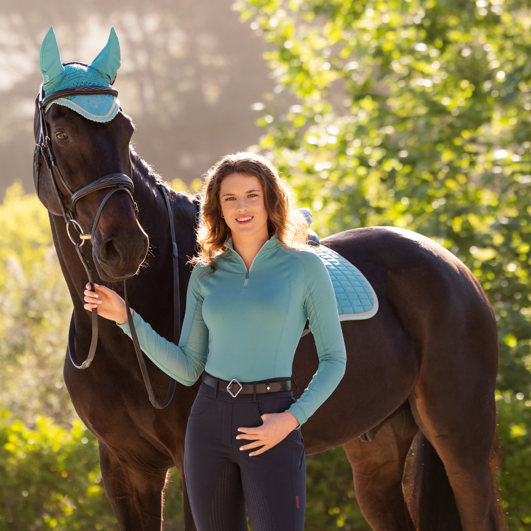 LeMieux Halle Ladies Lightweight Base Layer, Lagoon