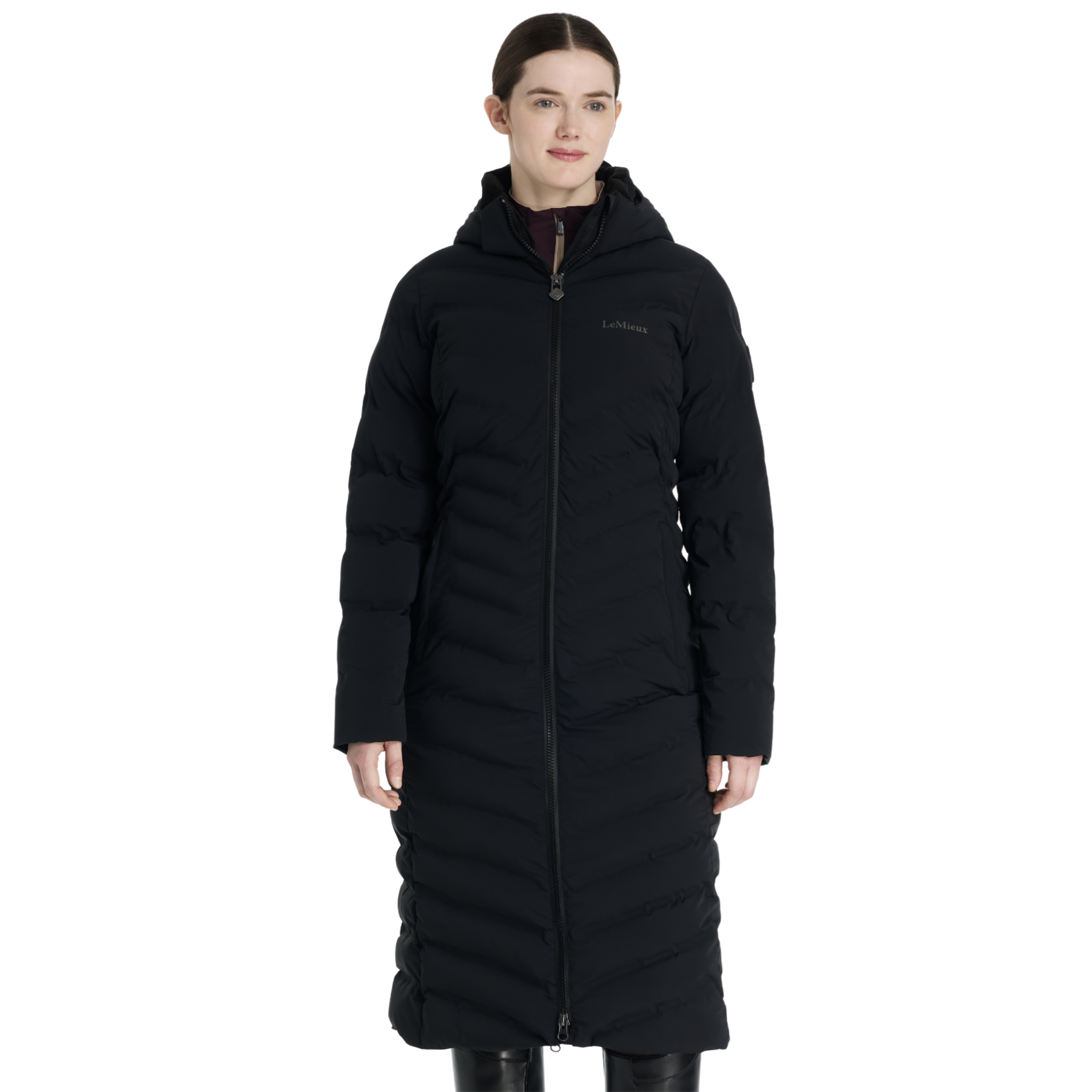 LeMieux Hayley Water Resistant Longline Puffer Coat, Black