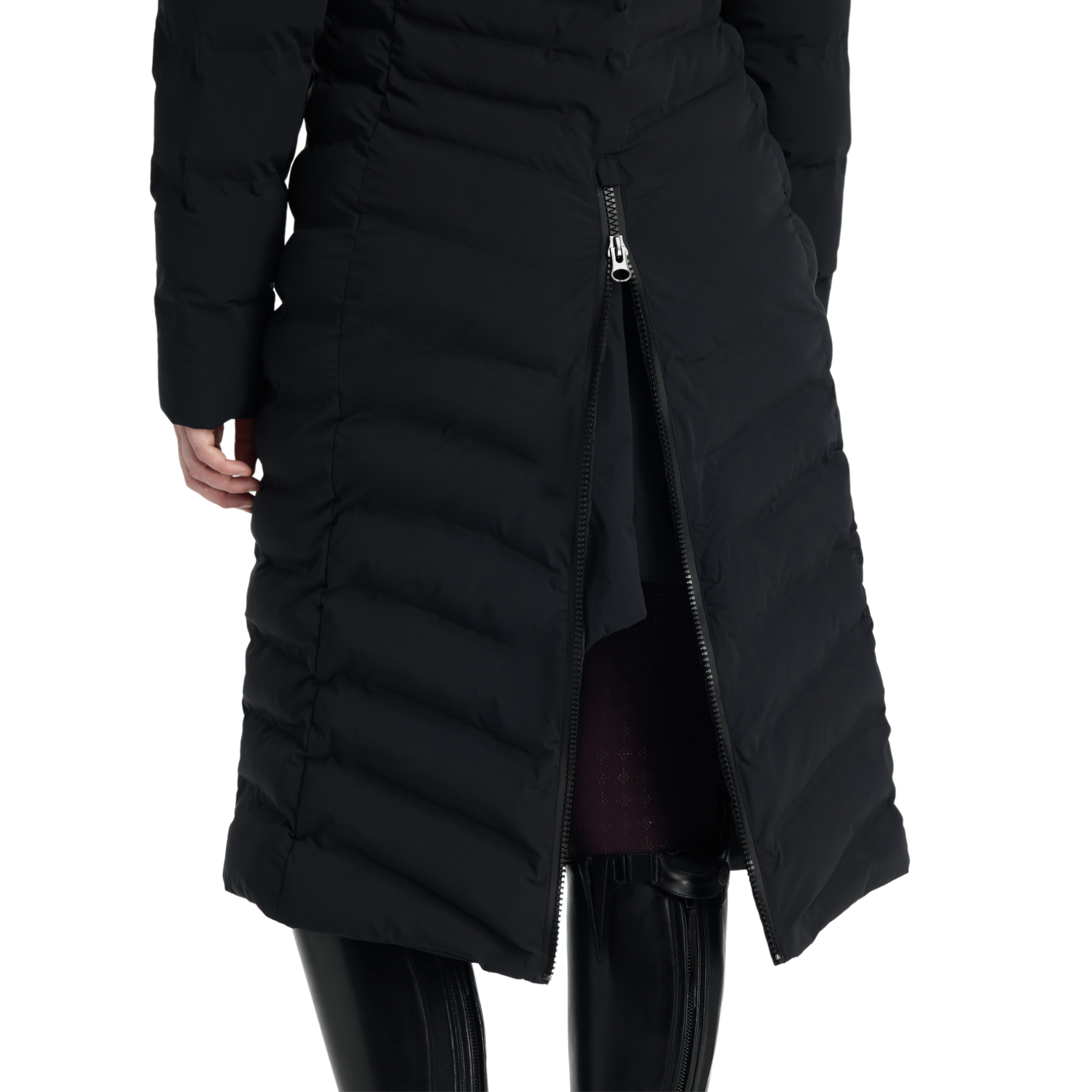 LeMieux Hayley Water Resistant Longline Puffer Coat, Black