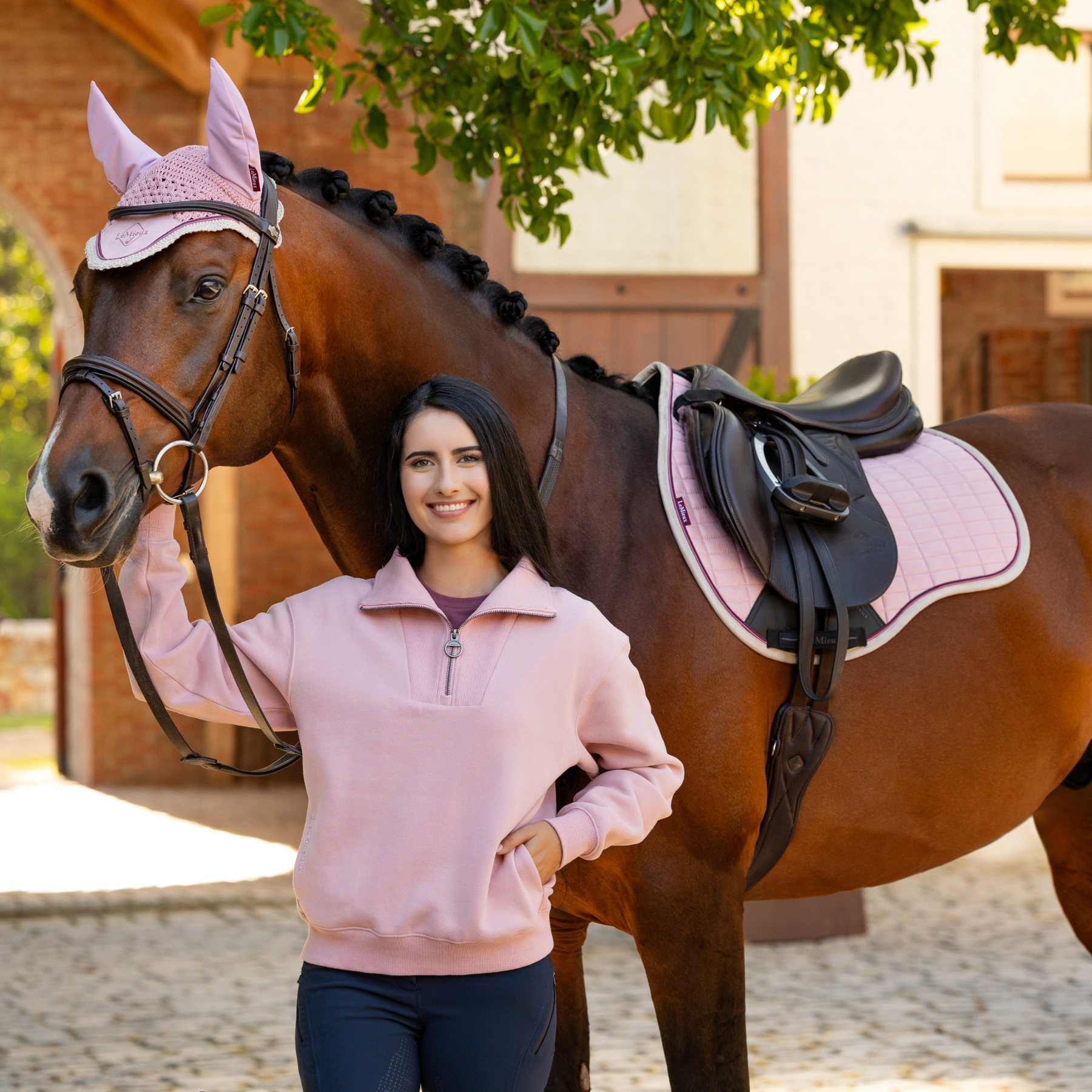 LeMieux Keira Quarter Neck Sweatshirt, Blossom