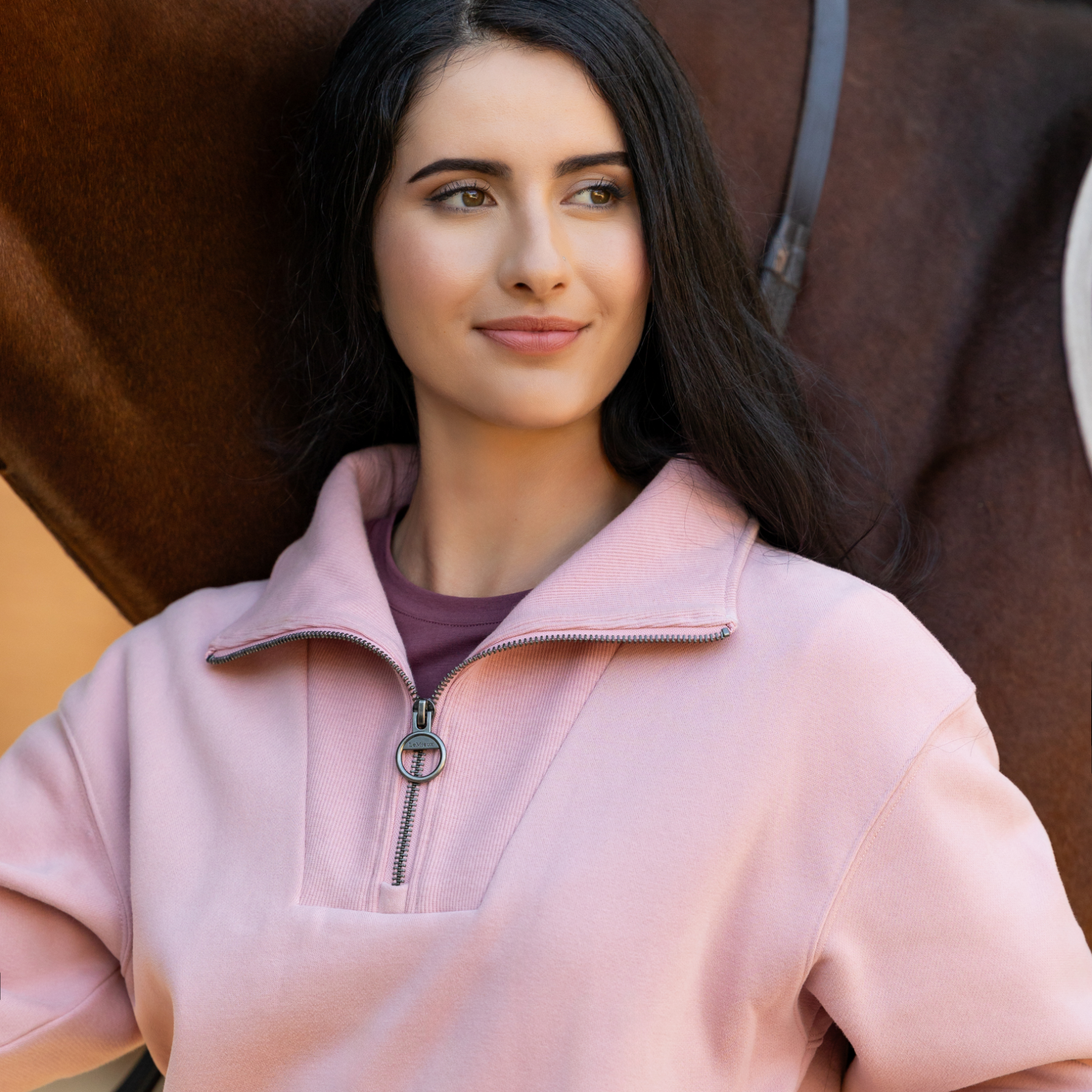 LeMieux Keira Quarter Neck Sweatshirt, Blossom