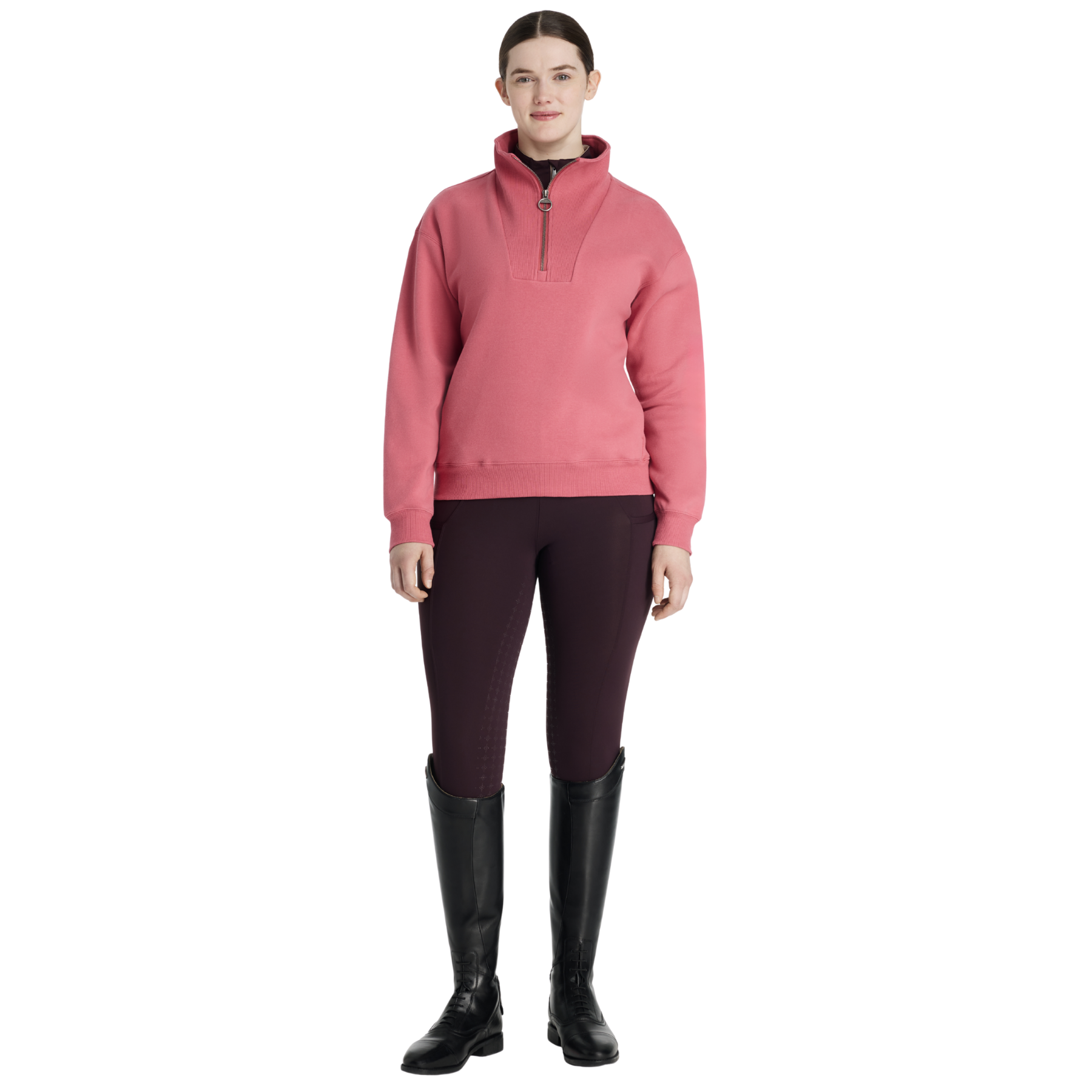LeMieux Keira Quarter Zip Sweatshirt, Cranberry