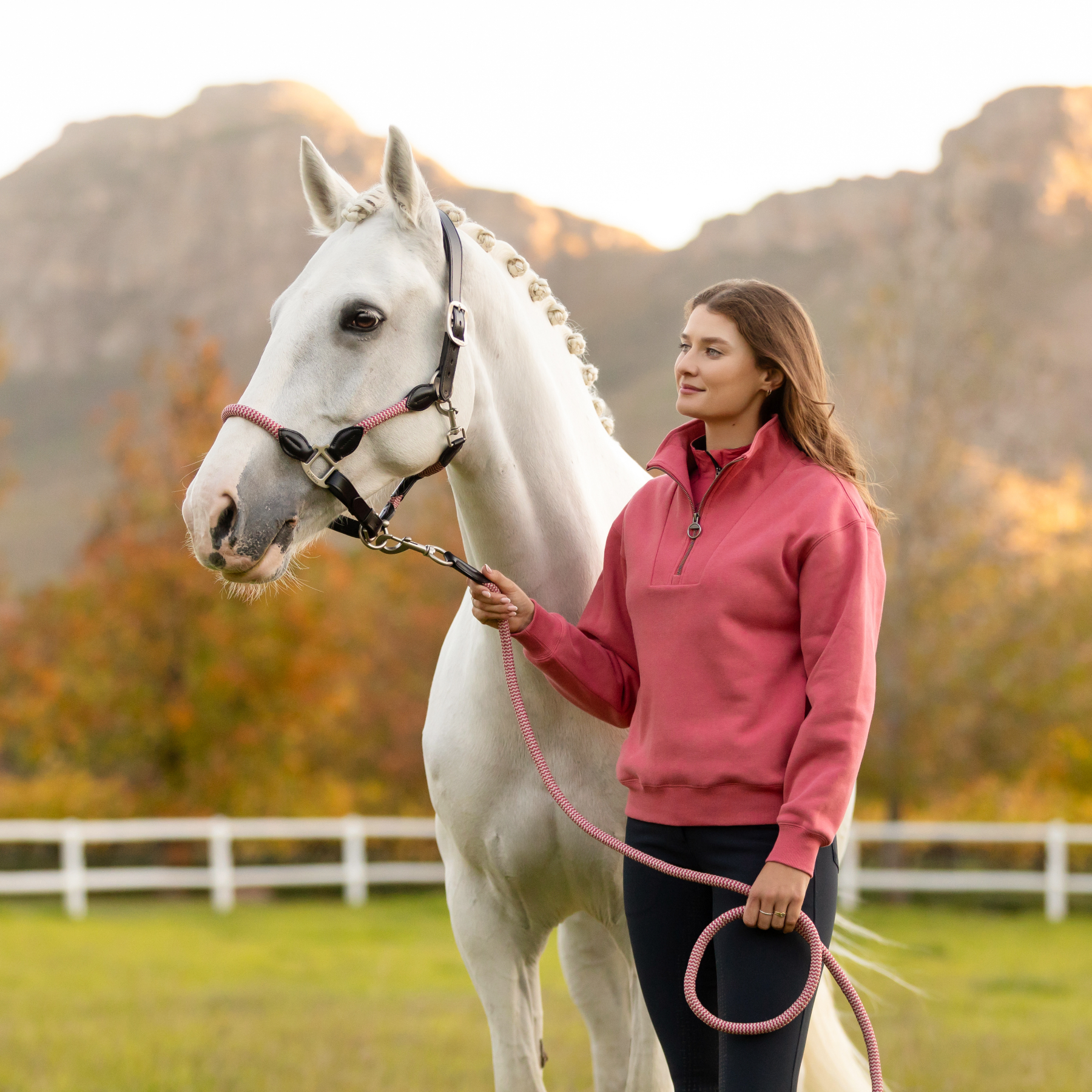 LeMieux Keira Quarter Zip Sweatshirt, Cranberry