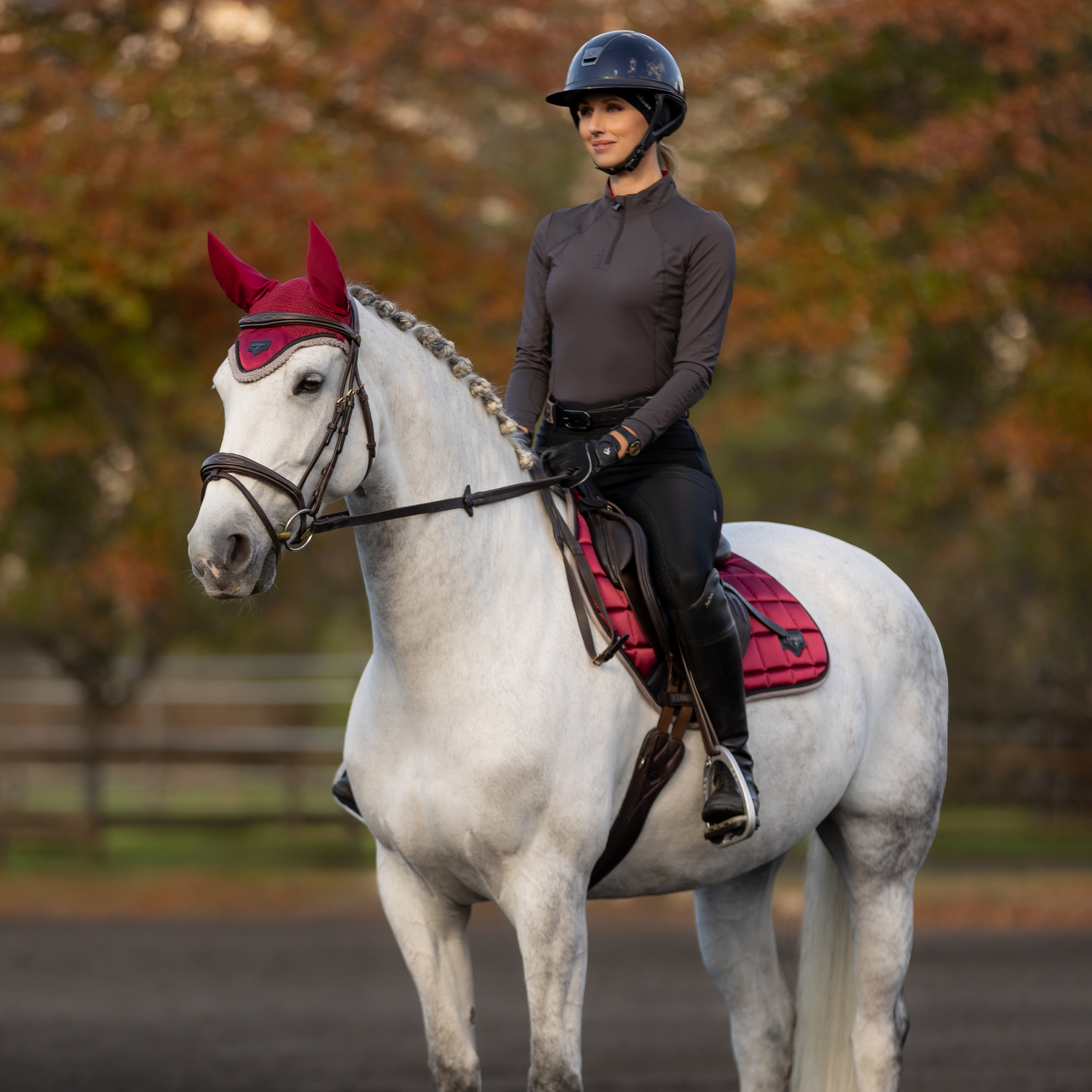 LeMieux Ladies Long Sleeve Classic Base Layer, Cinder