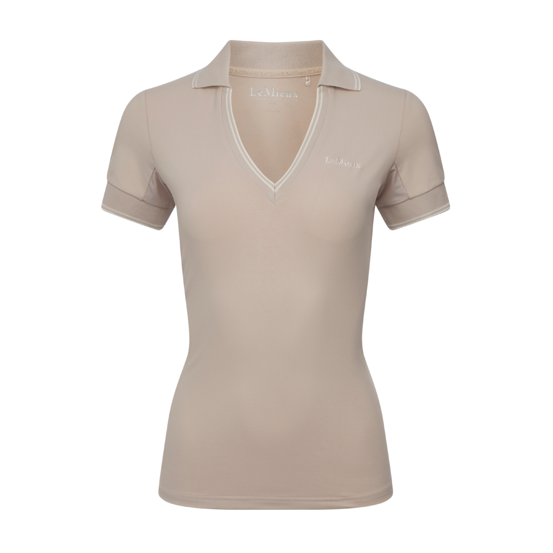 LeMieux Serena Ladies Short Sleeve Sports Polo, Stone