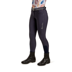 Cavallo DALIMA GRIP Knee Grip, Mid Rise Breeches, Navy
