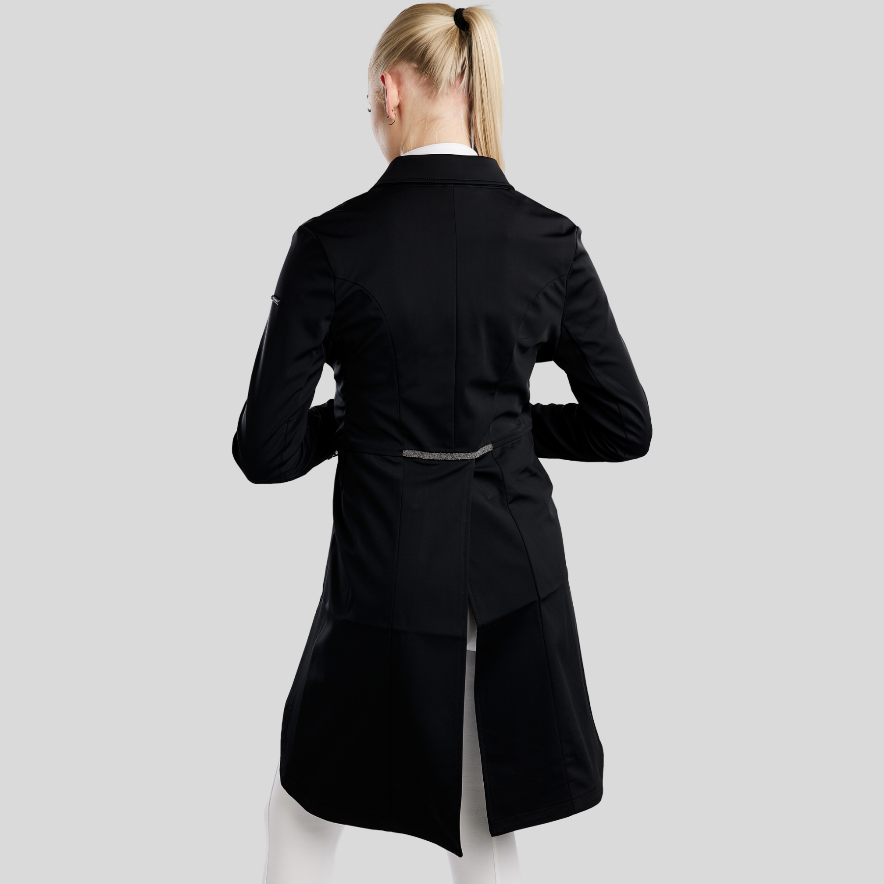 Montar MoGloria Gun Metal Ladies Long Tail Coat Caviar Tape & Crystals